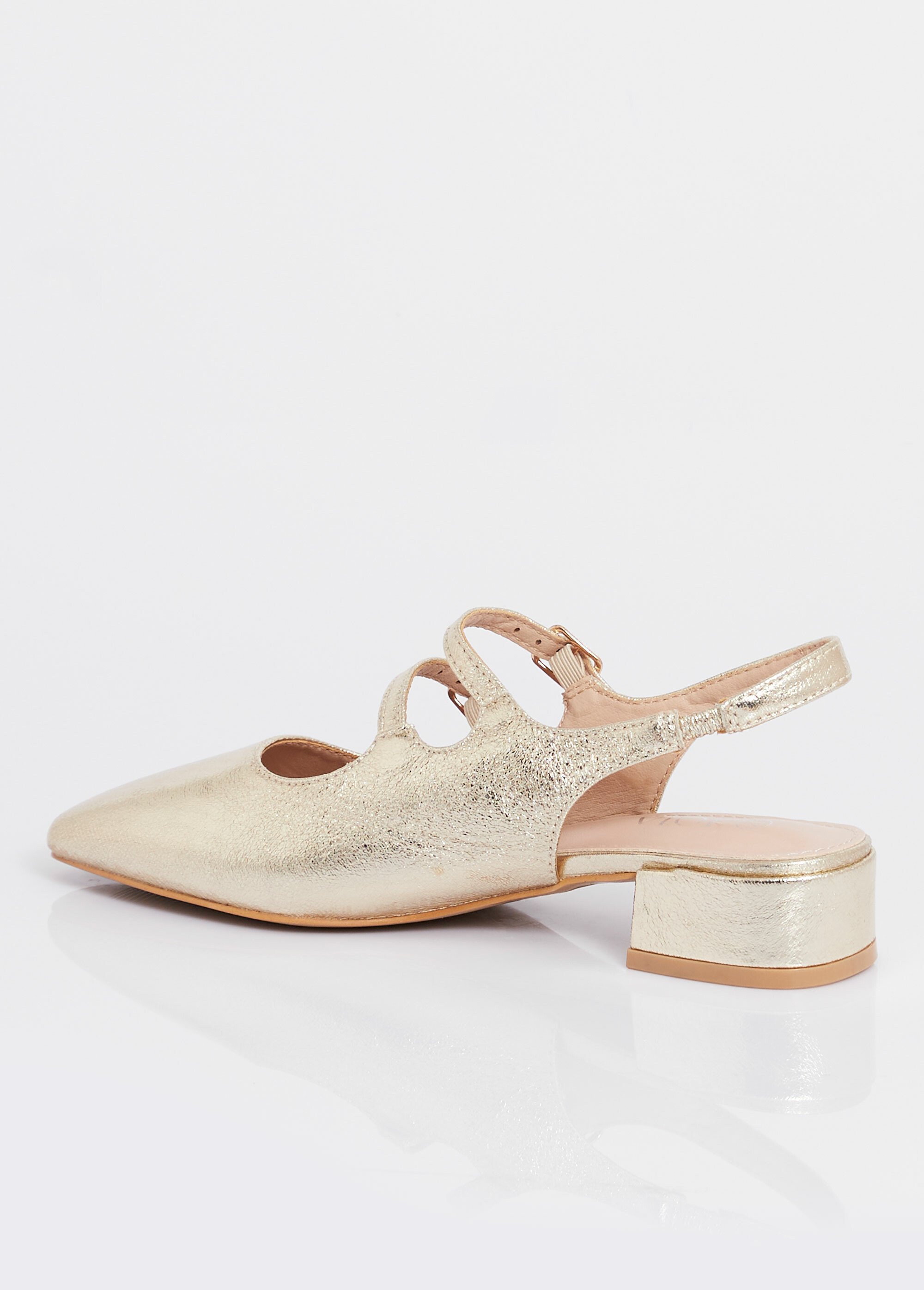 Escarpins slingback avec brides fines Femme Doré JOIH8-1086E DO1