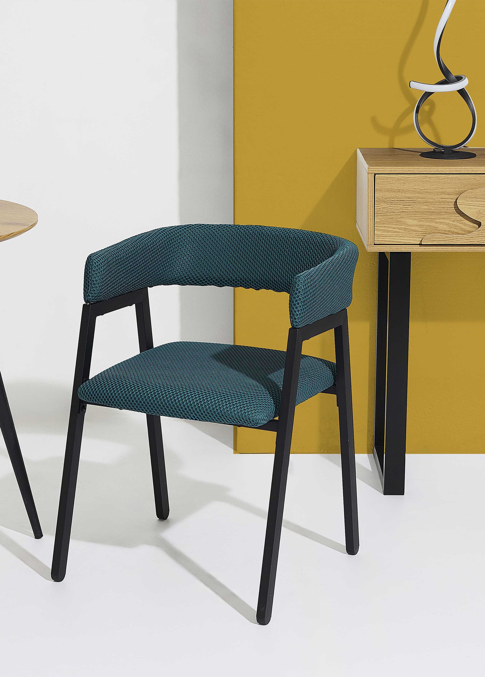 Set 2 Fauteuils design mesh avec dossier ATOME BLEU CMP-HD0464 SI1