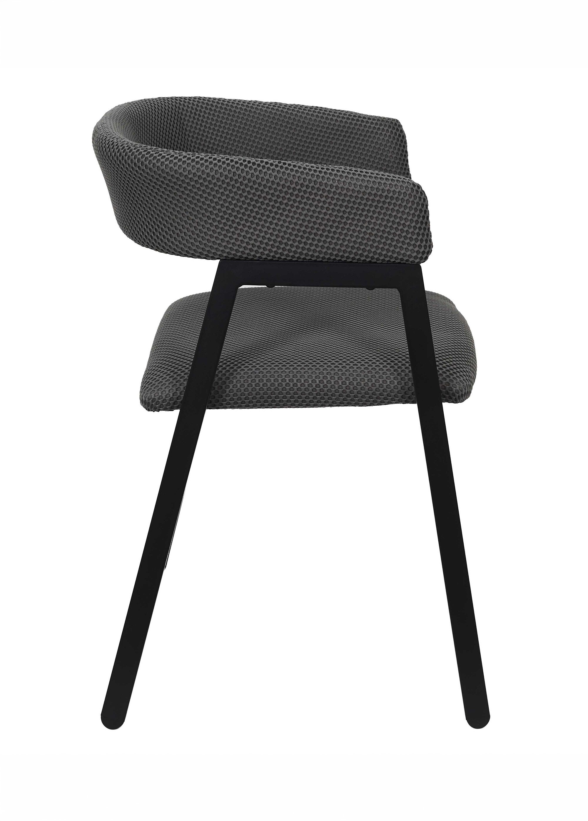 Set 2 Fauteuils design mesh avec dossier ATOME GRIS CMP-HD0464 DR1
