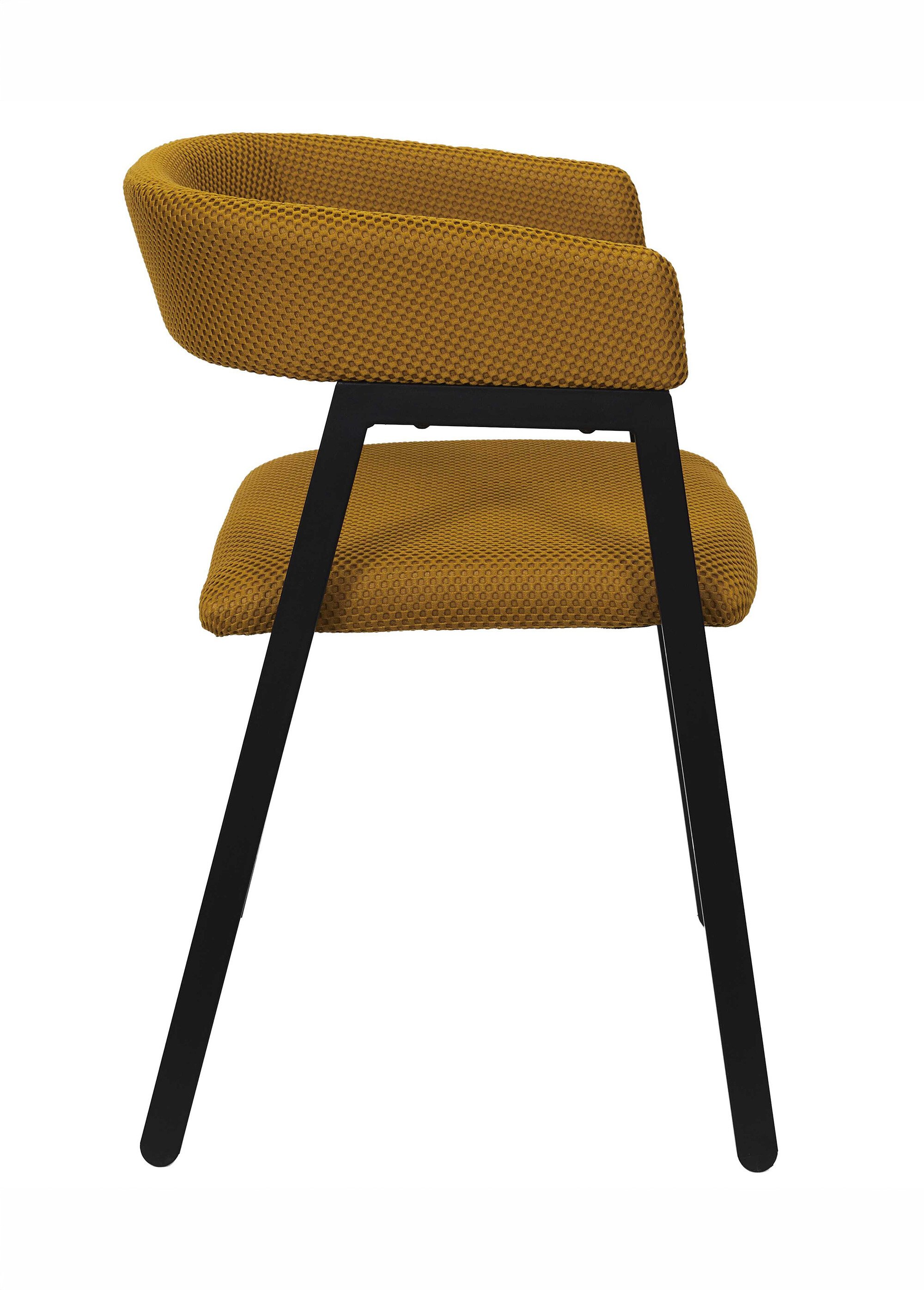 Set 2 Fauteuils design mesh avec dossier ATOME JAUNE CMP-HD0464 DR1