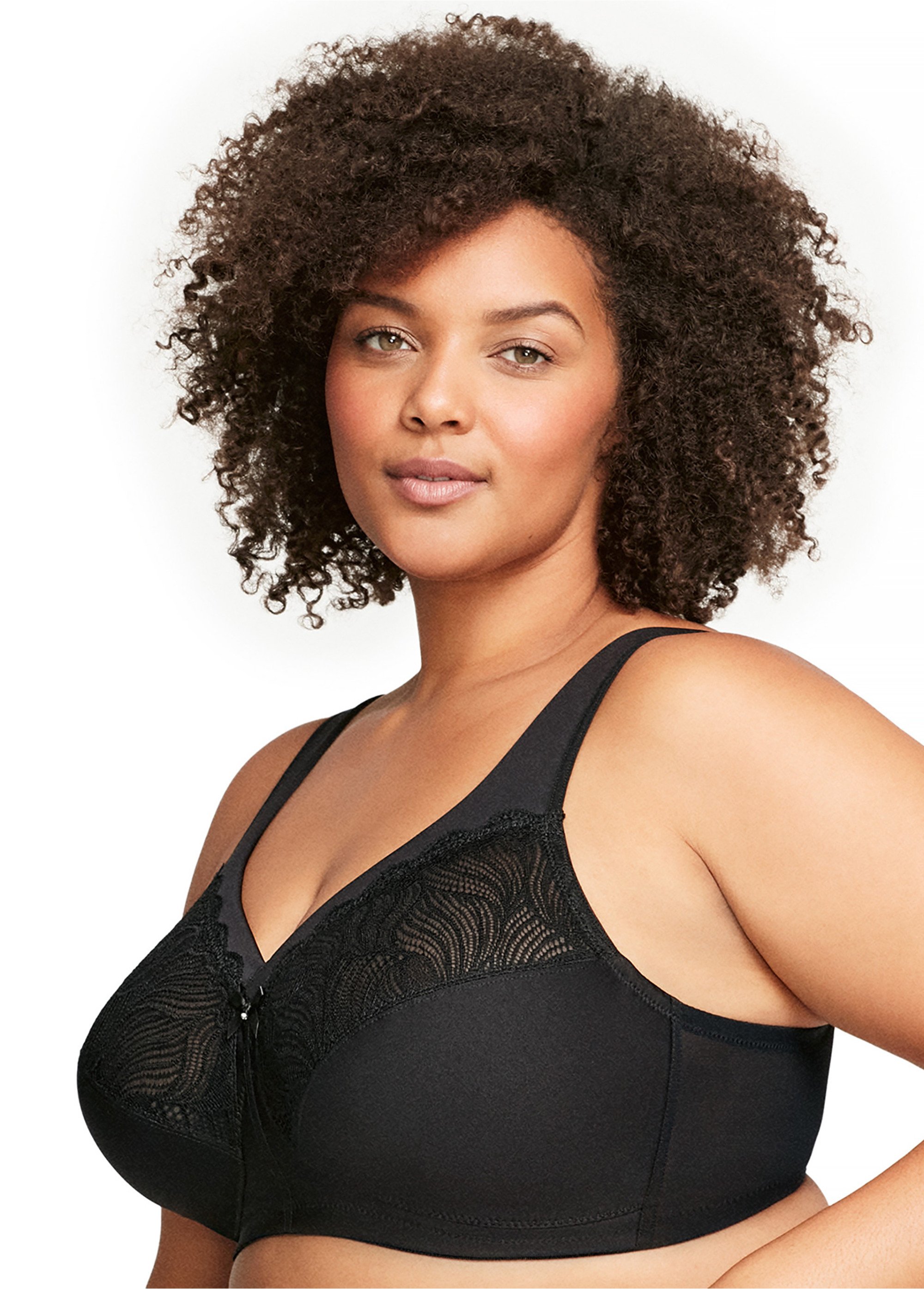 Soutien-gorge MagicLift Galbe Naturel Maintien +++ Sans Armatures Pour les Formes Généreuses n°1010 Femme Grande Taille Noir 1010 DR1