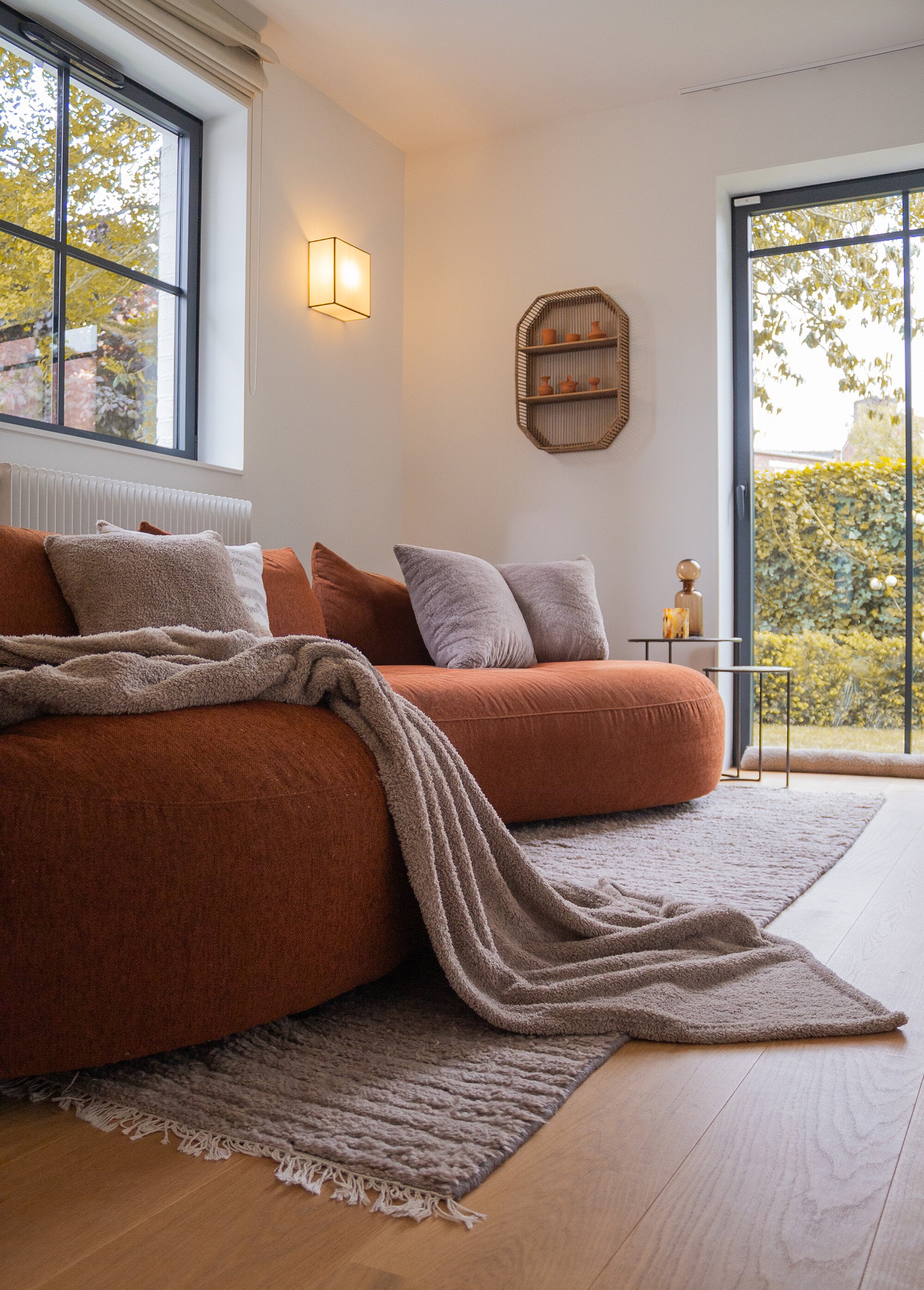 Grand plaid chaud coral fleece 2m x 1,5m Marron TIS-COCOON1 SI1