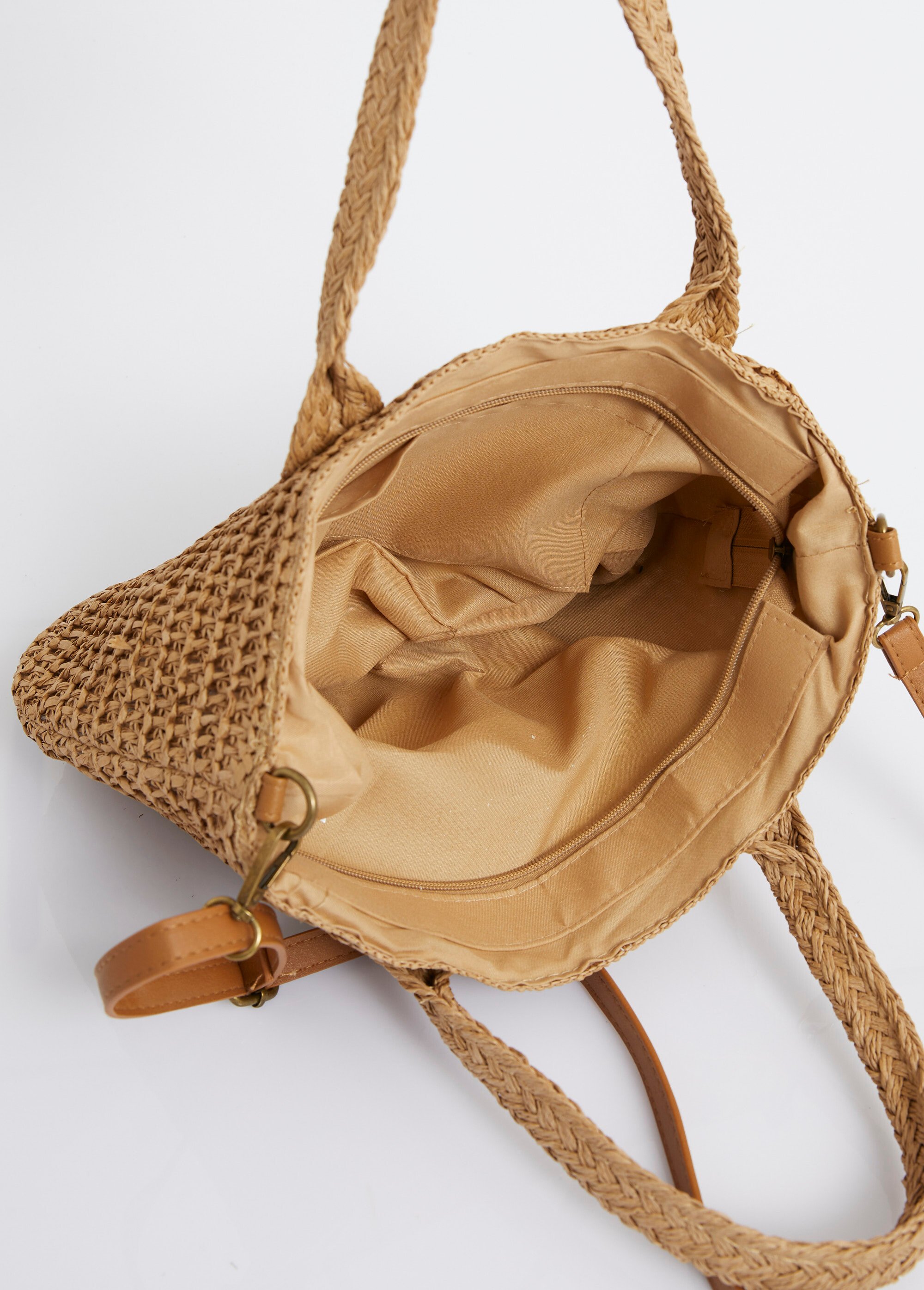 Mini sac panier en papier tressé