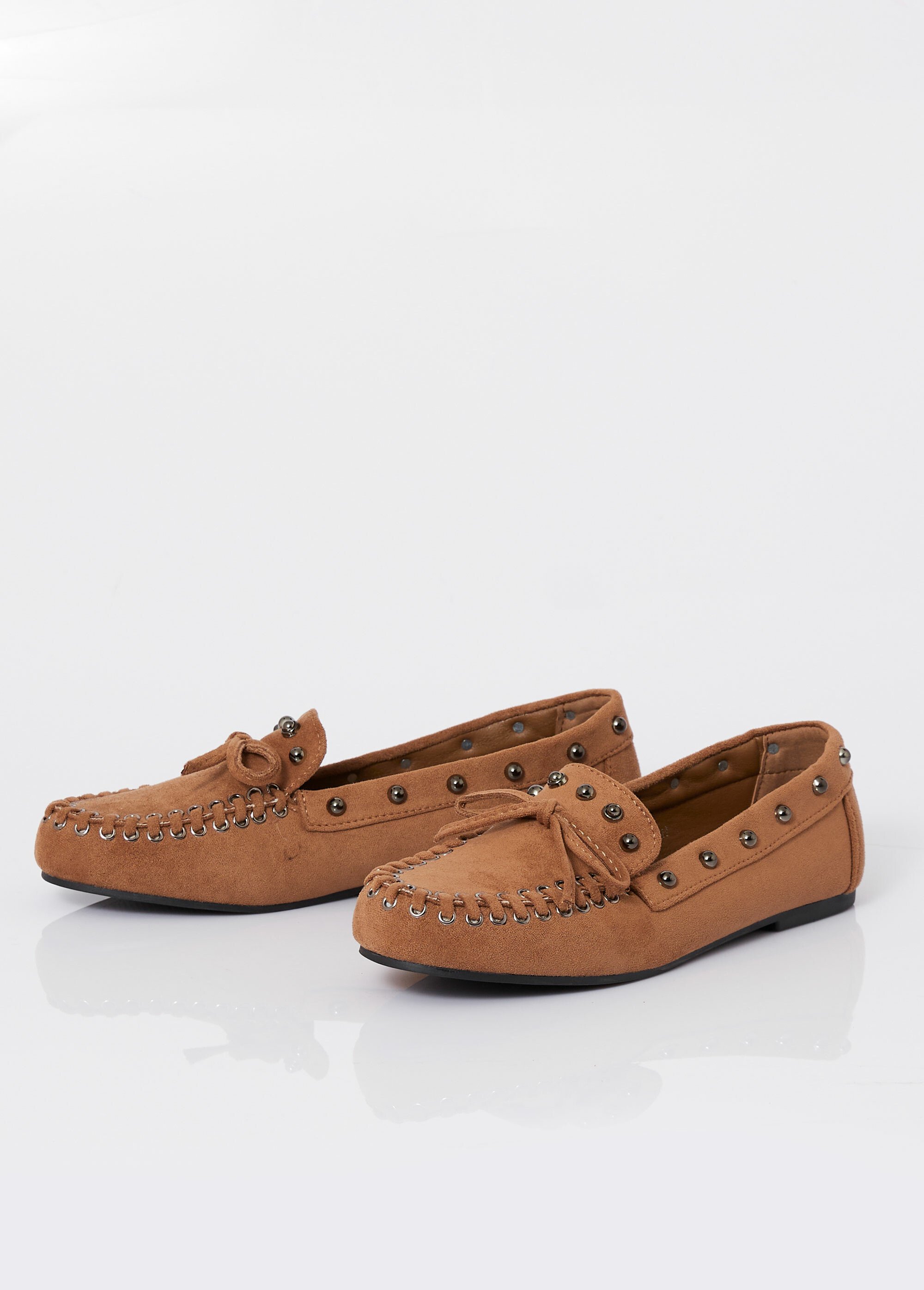 Mocassins dessus suédine clous fantaisie