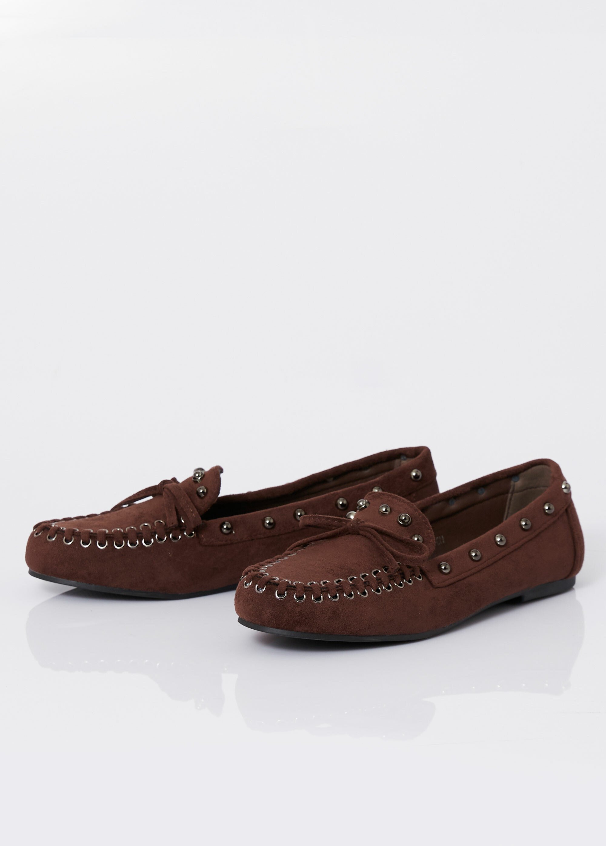 Mocassins dessus suédine clous fantaisie