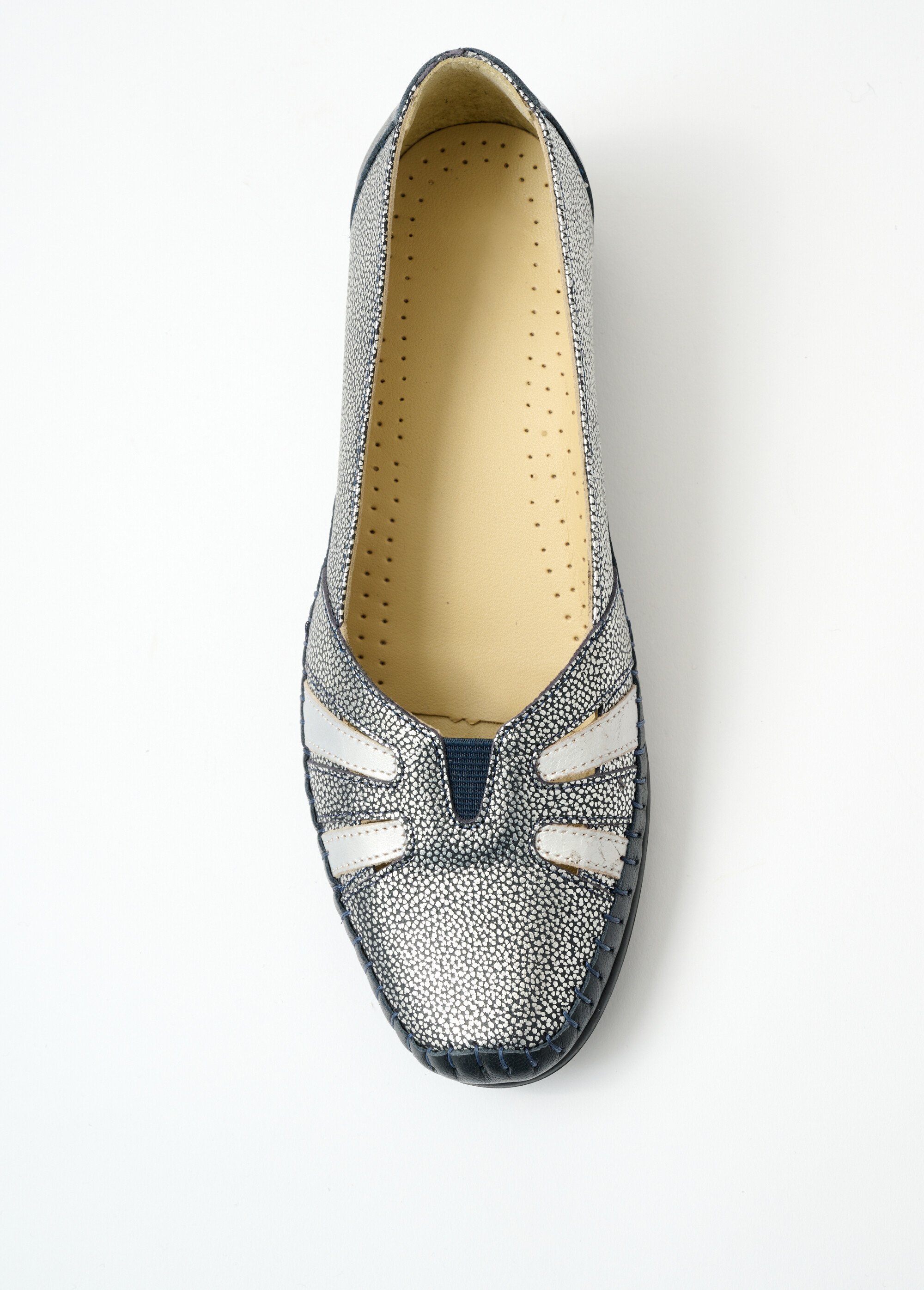 Mocassins souples largeur confort cuir Bleu Afibel