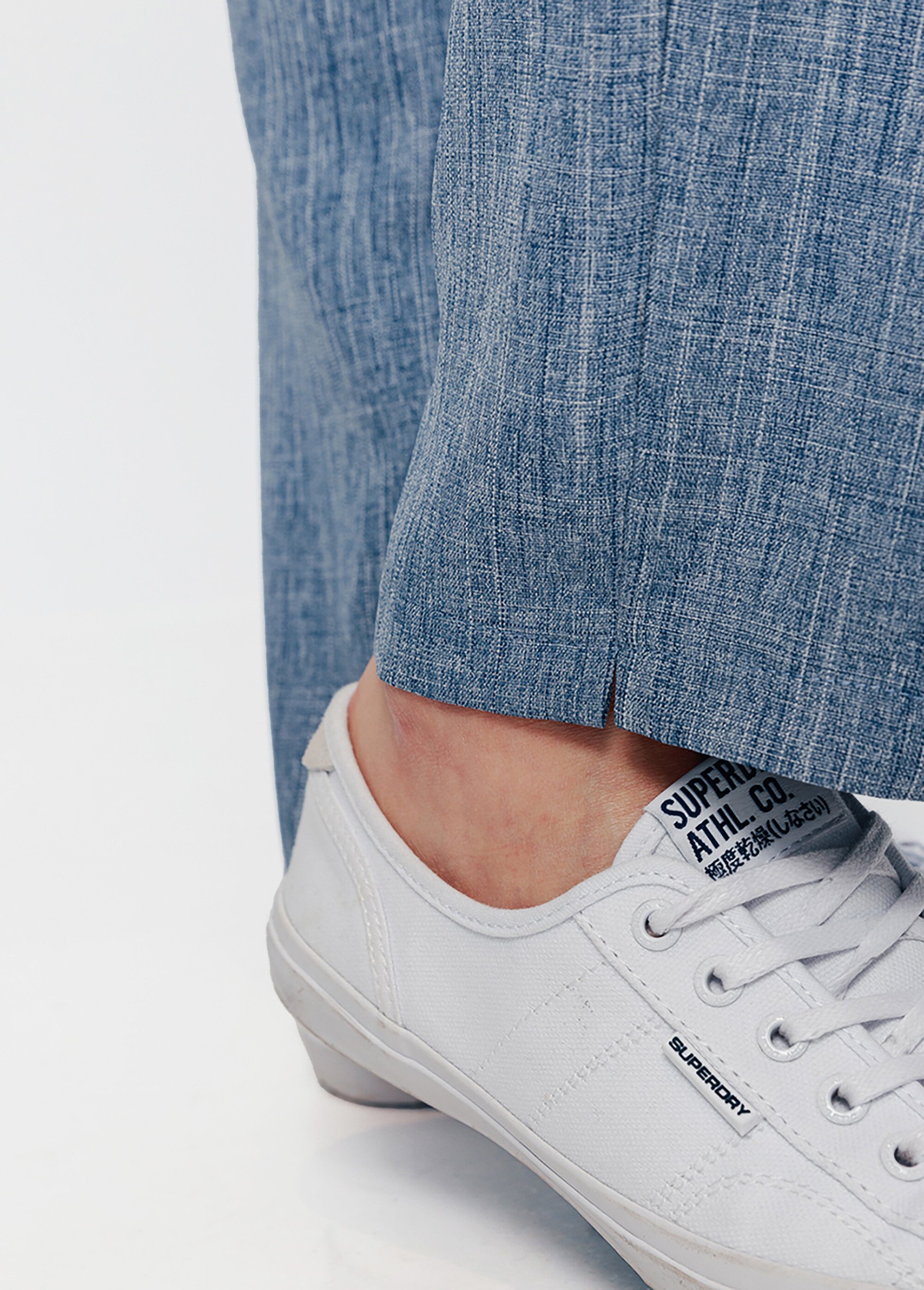 Pantalon ceinture élastiquée ajouré Femme Bleu NALOR DE2