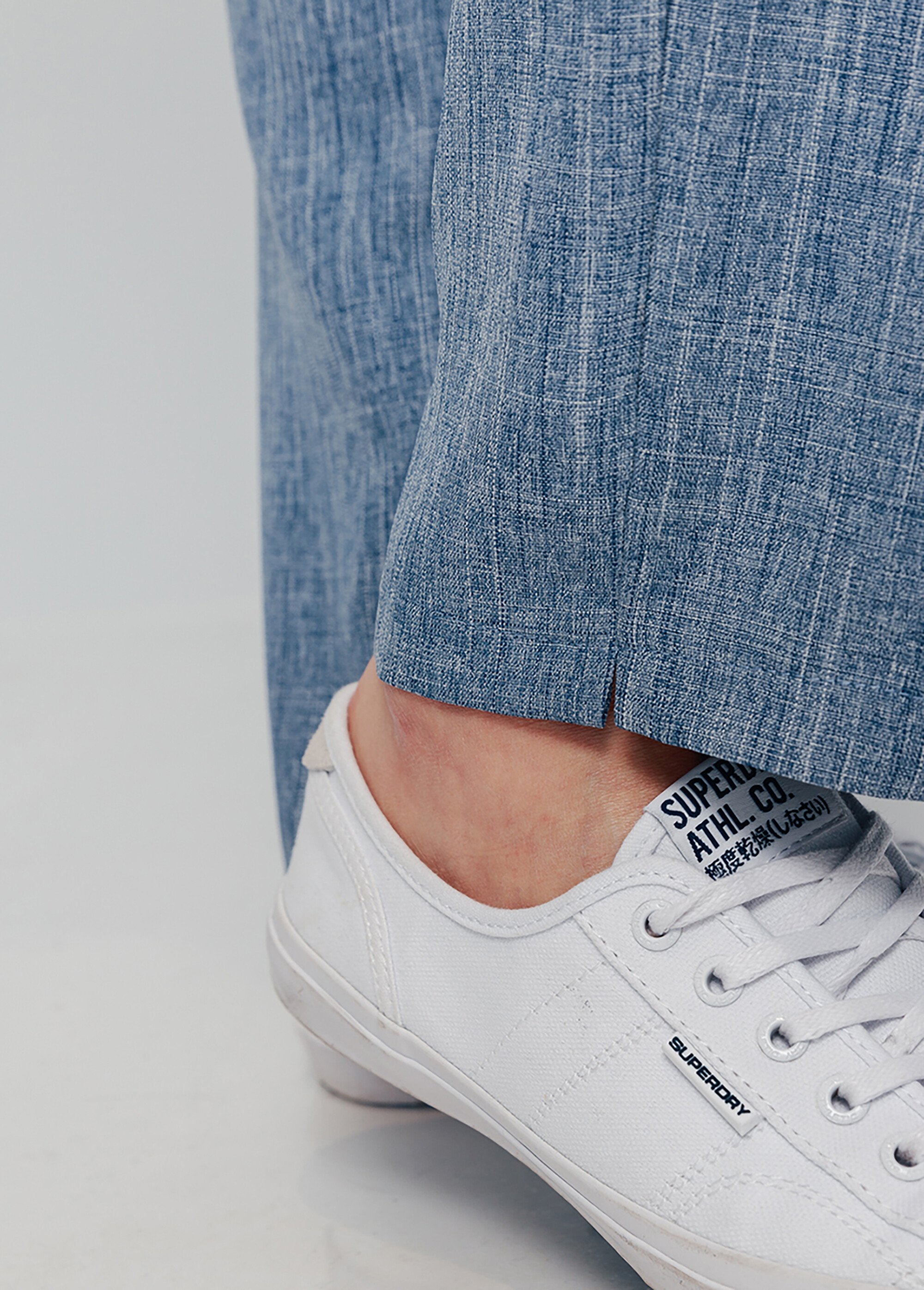 Pantalon ceinture élastiquée ajouré Femme Bleu NALOR DE2