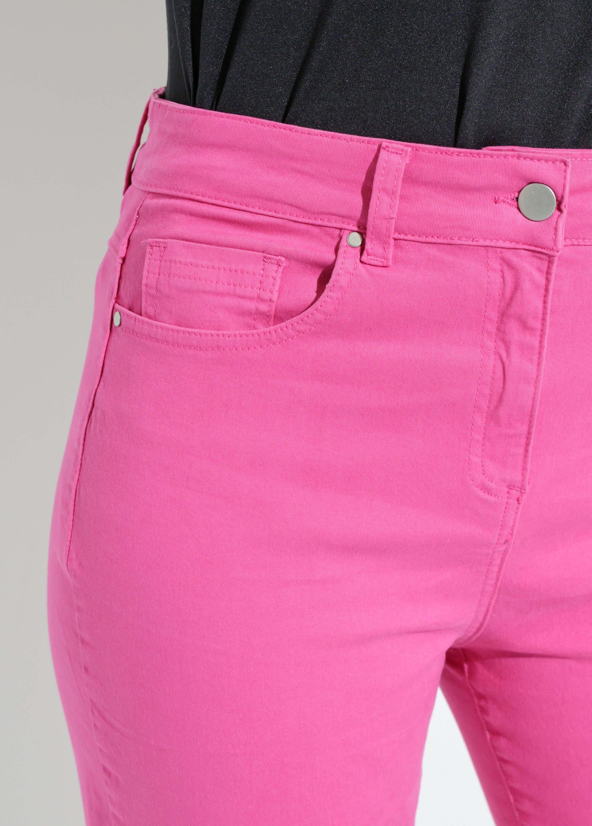 Pantalon droit 5 poches coton stretch Femme Rose NEVILLE DE1