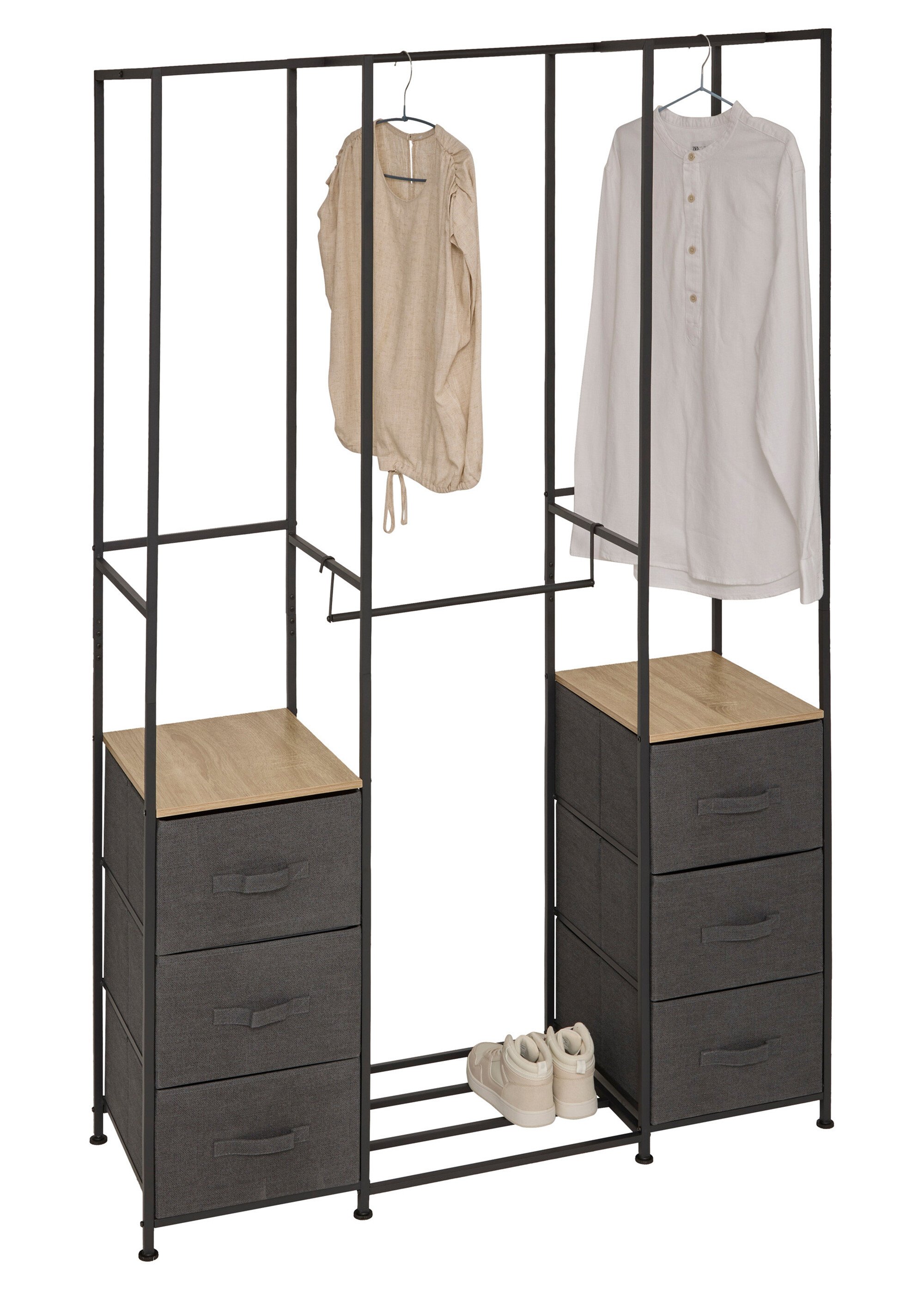 Penderie modulable métal + 6 paniers NOIR JJA-193595 SI2