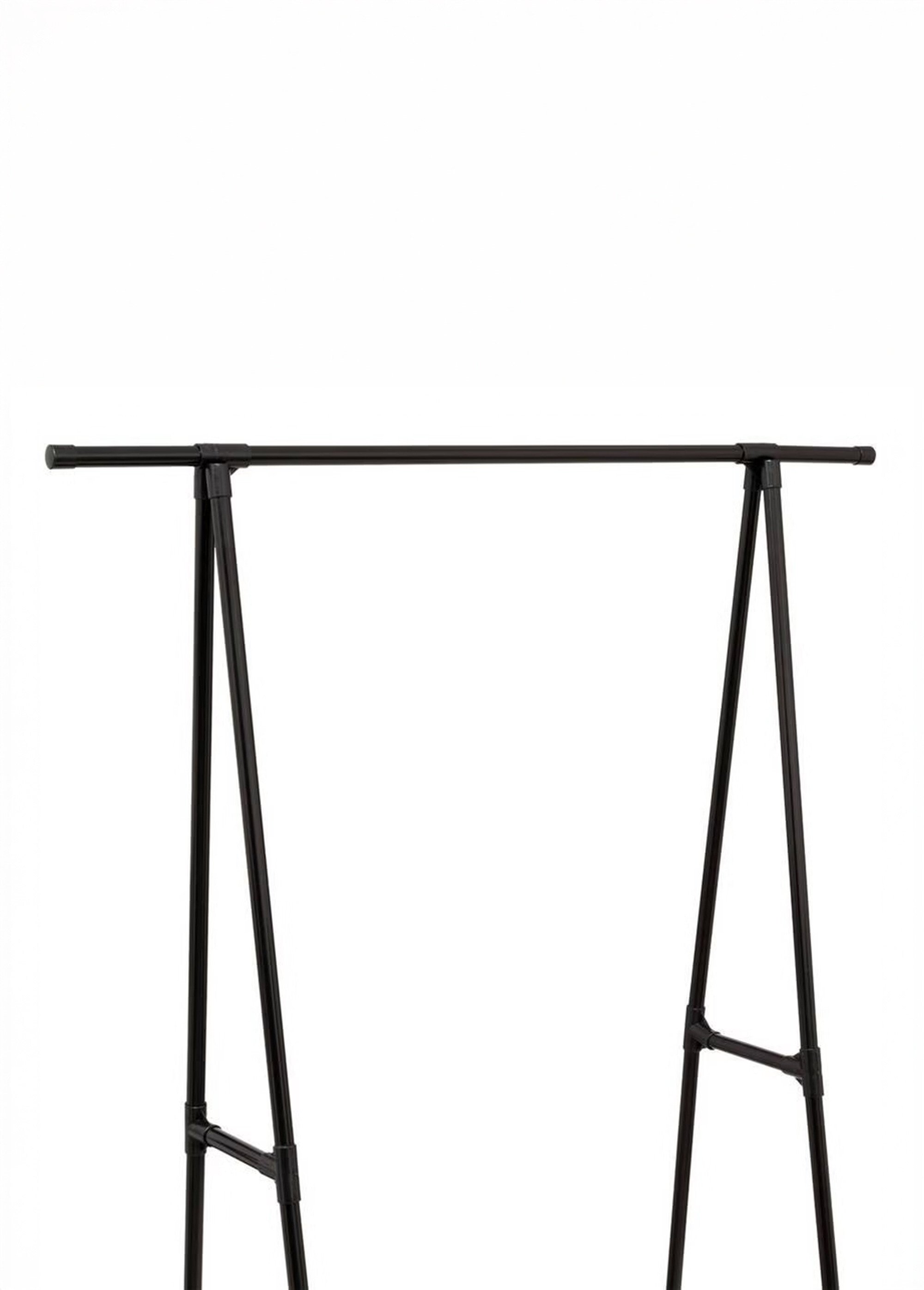 Portant à vêtements 1 barre + 2 étagères NOIR JJA-209376 DE2