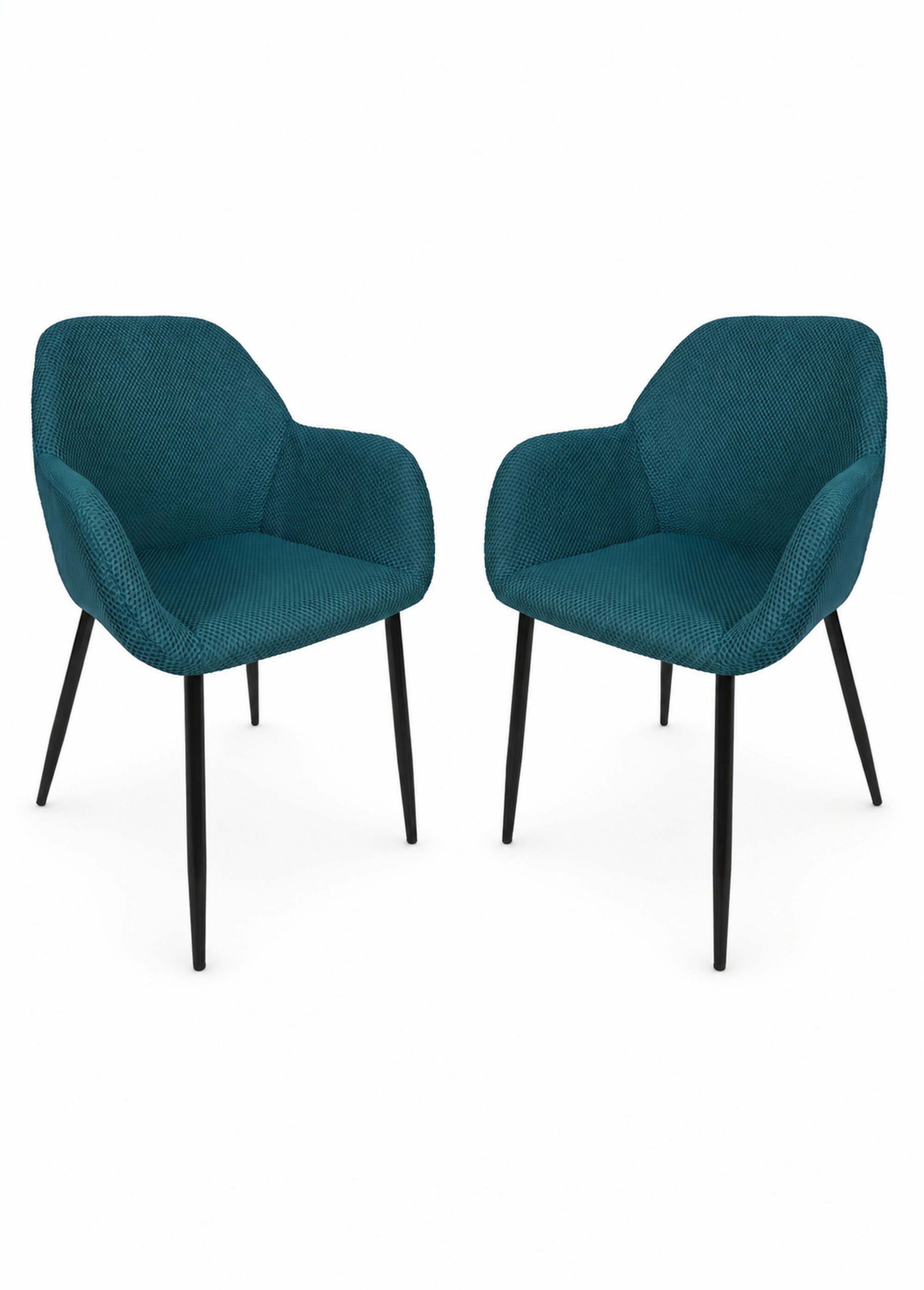 Set 2 Fauteuils design maille mesh ATOME BLEU CMP-HD0477 FA1
