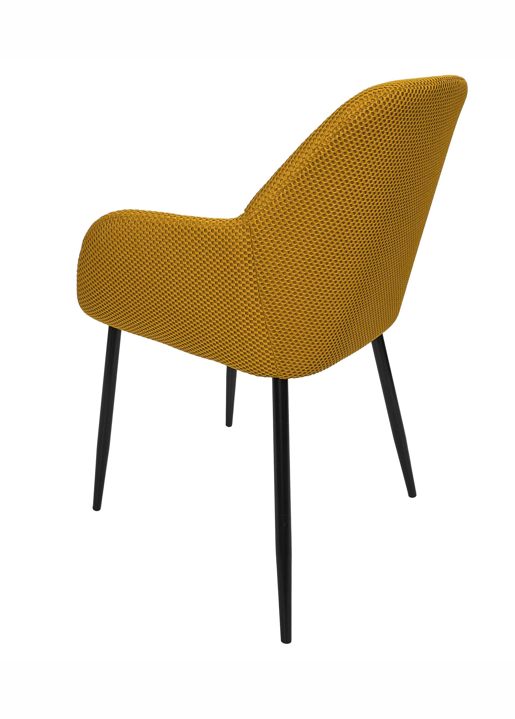 Set 2 Fauteuils design maille mesh ATOME JAUNE CMP-HD0477 DO1