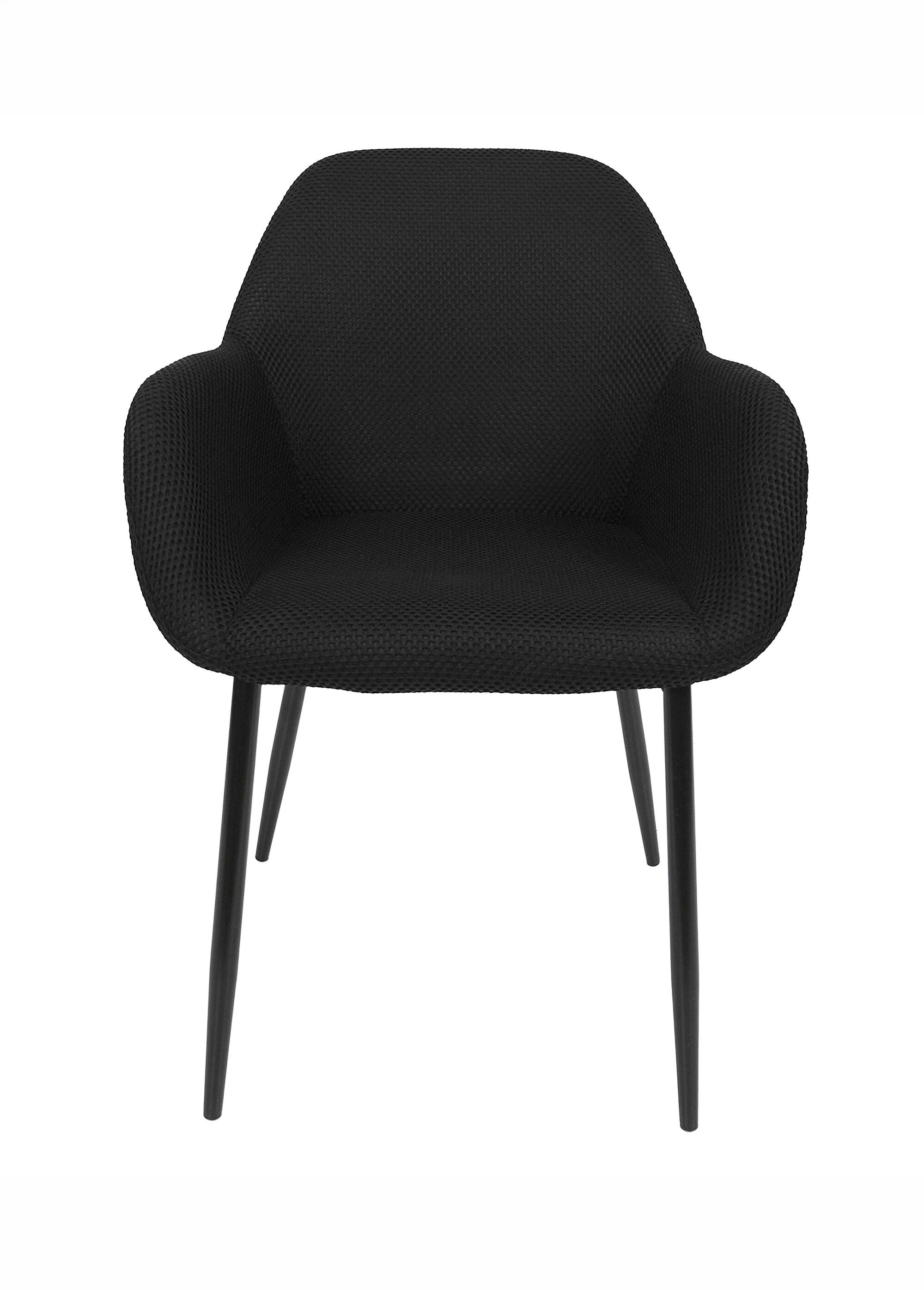 Set 2 Fauteuils design maille mesh ATOME NOIR CMP-HD0477 DE1
