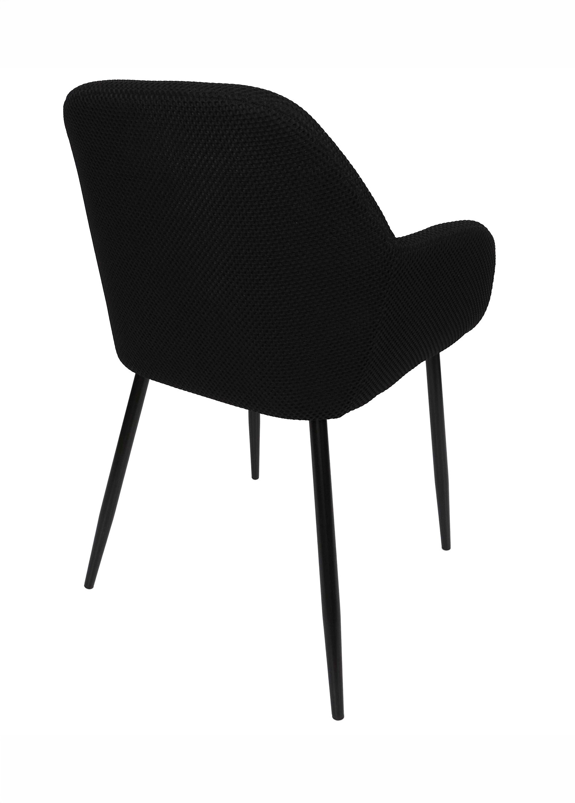 Set 2 Fauteuils design maille mesh ATOME NOIR CMP-HD0477 DO1