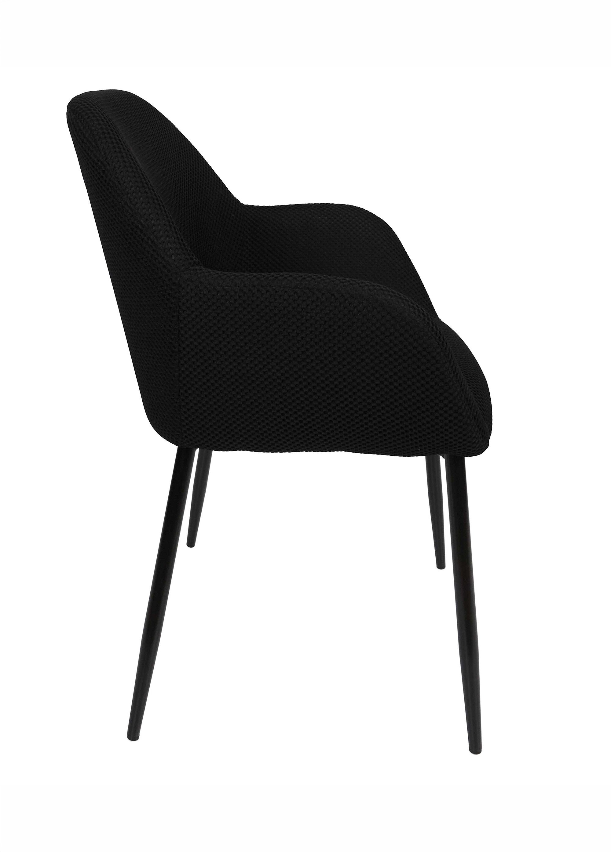 Set 2 Fauteuils design maille mesh ATOME NOIR CMP-HD0477 DR1
