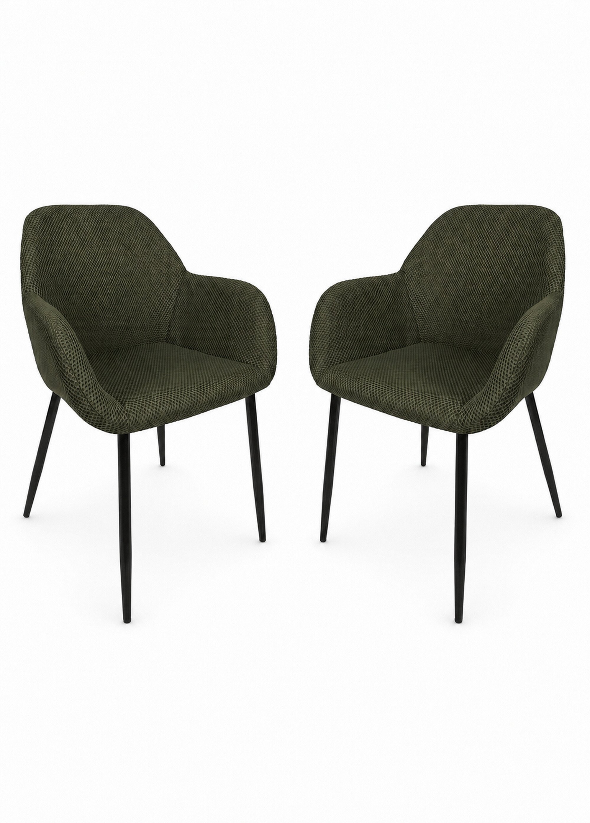 Set 2 Fauteuils design maille mesh ATOME VERT CMP-HD0477 FA1