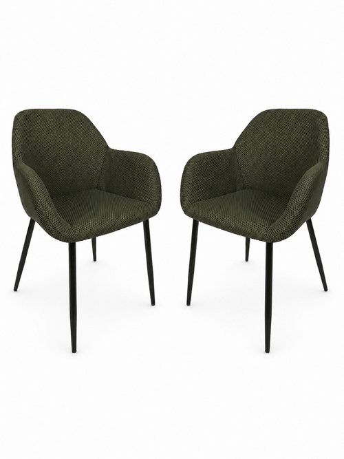 Set 2 Fauteuils design maille mesh ATOME VERT CMP-HD0477 FA1