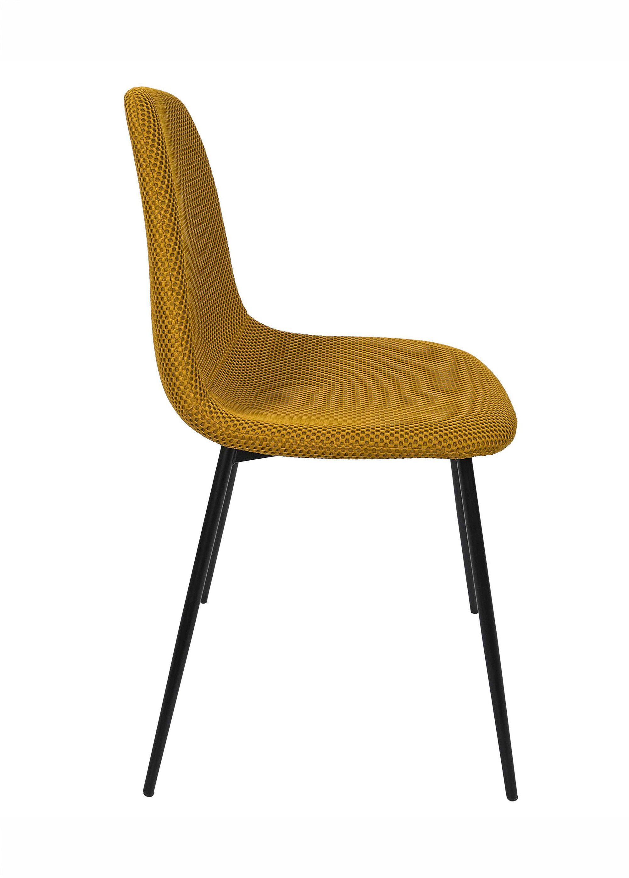 Set 4 Chaises design maille mesh ATOME JAUNE CMP-HD0472 DR1