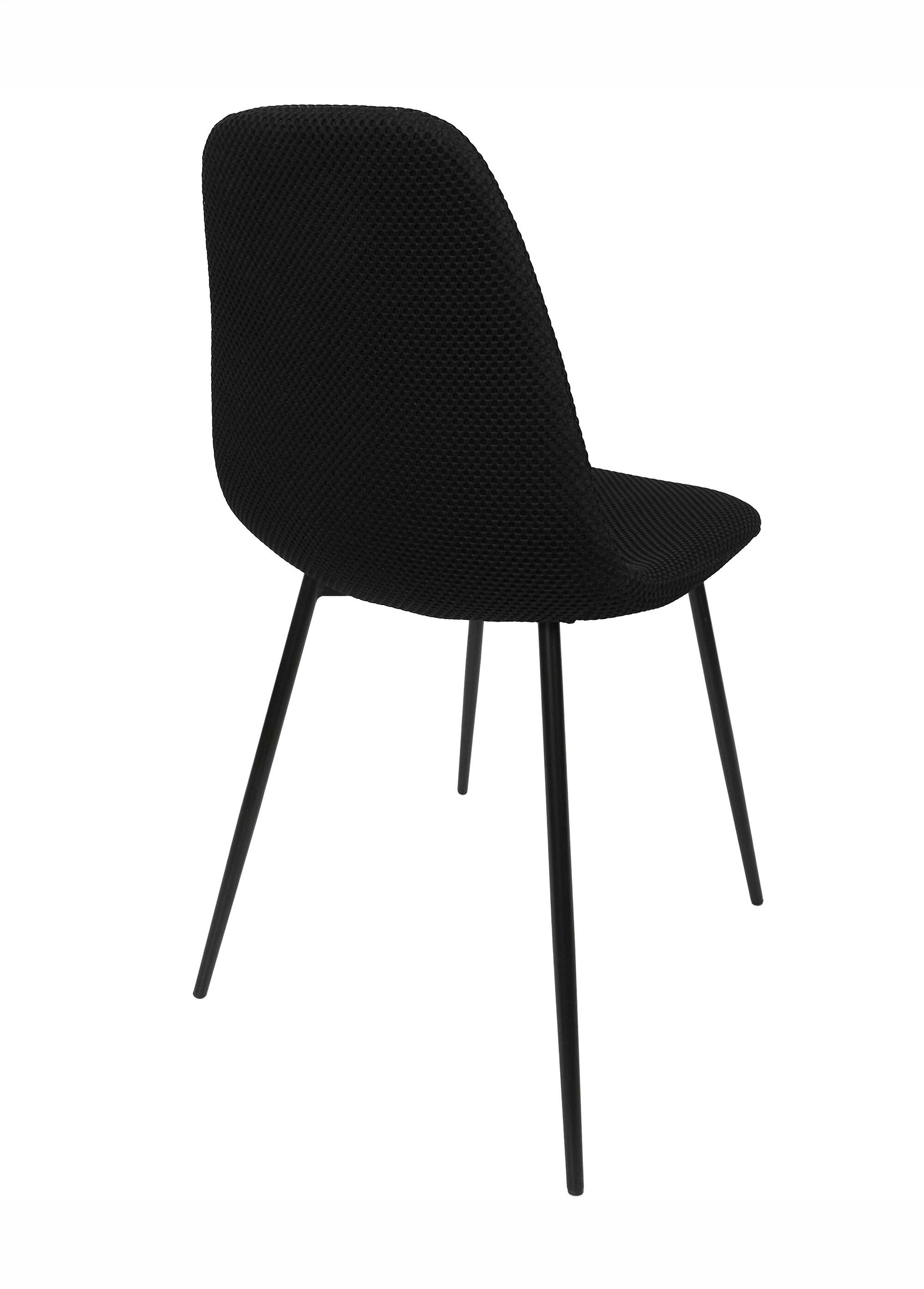 Set 4 Chaises design maille mesh ATOME NOIR CMP-HD0472 DO1