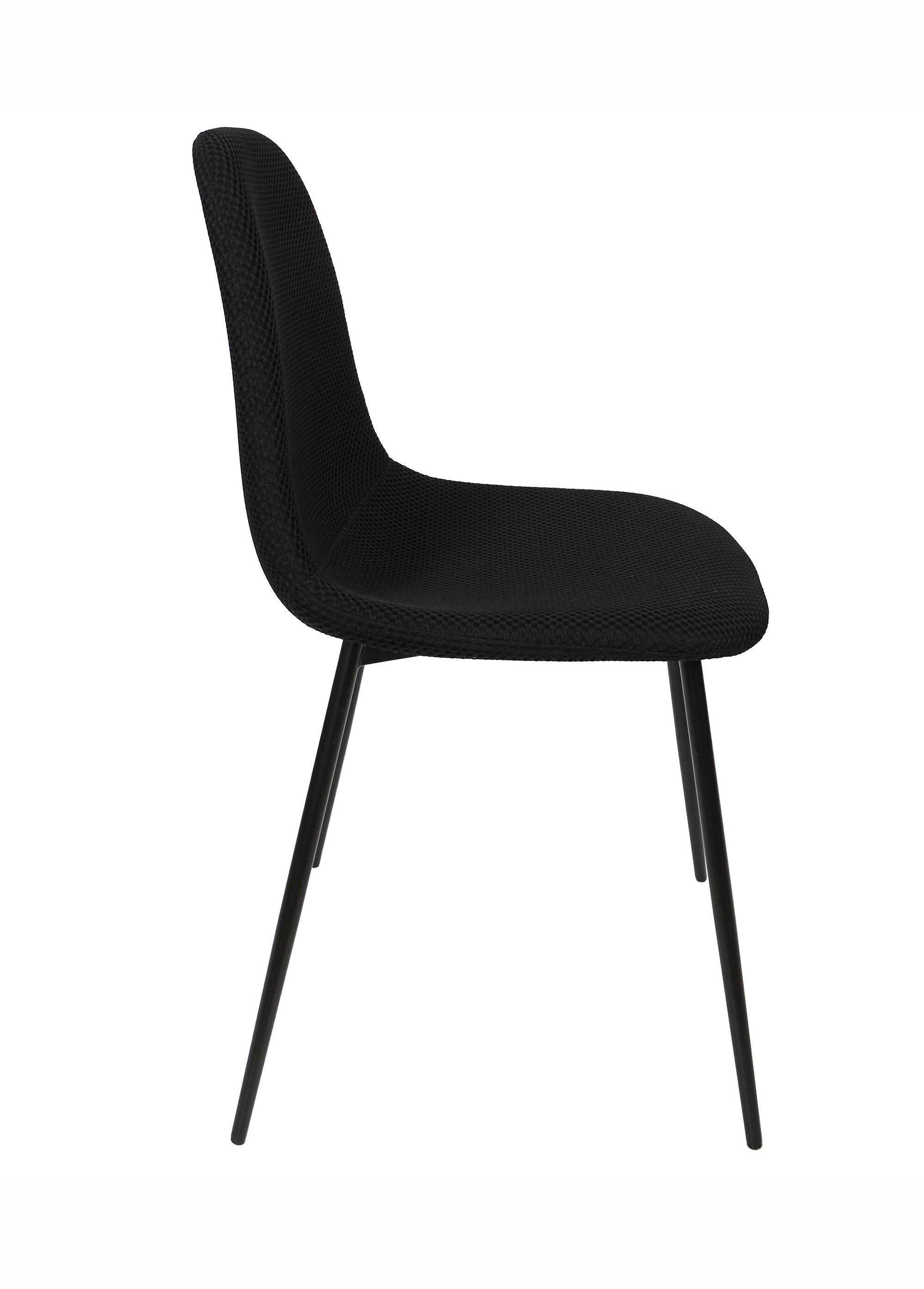 Set 4 Chaises design maille mesh ATOME NOIR CMP-HD0472 DR1