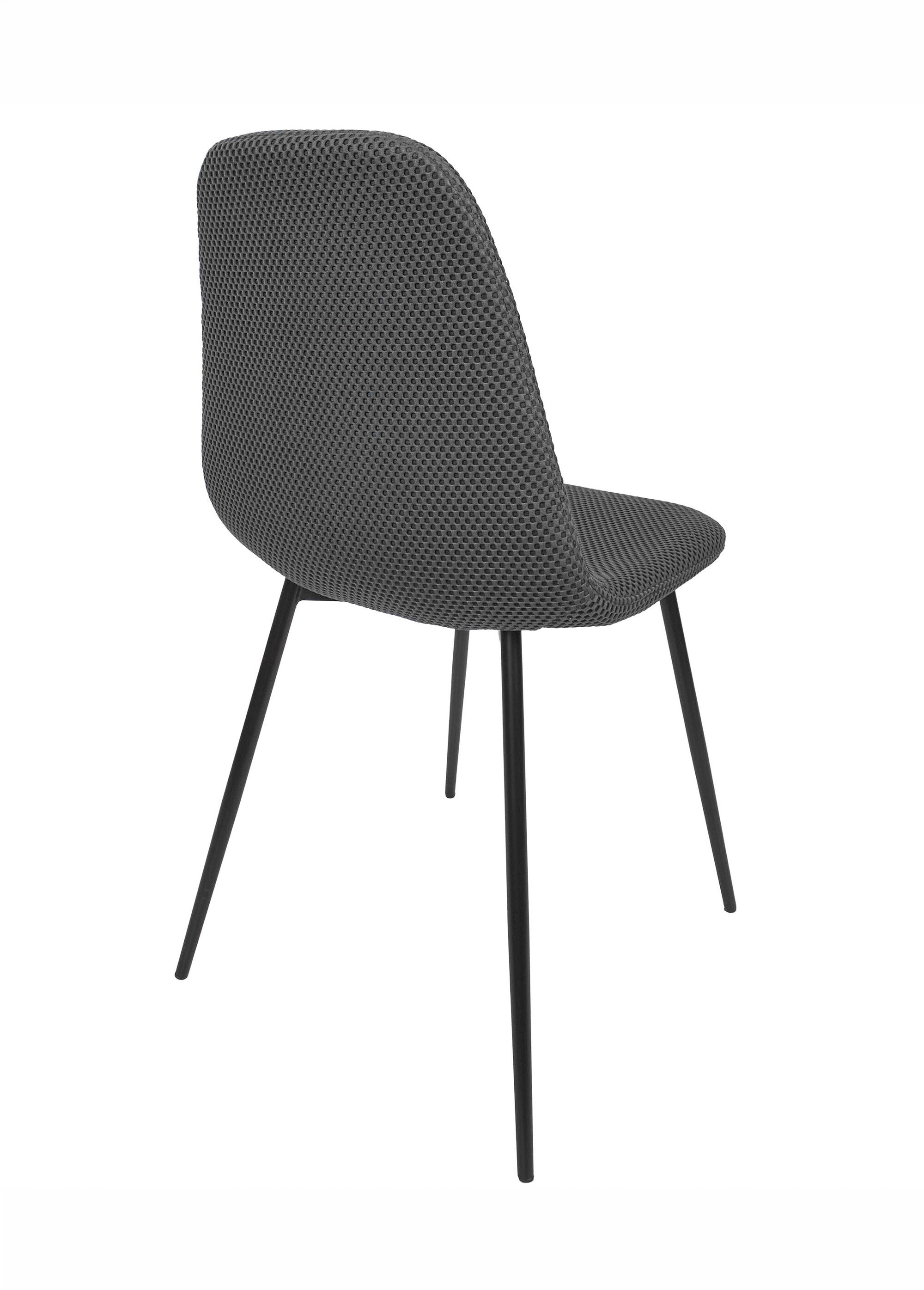 Set 4 Chaises design maille mesh ATOME GRIS CMP-HD0472 DO1