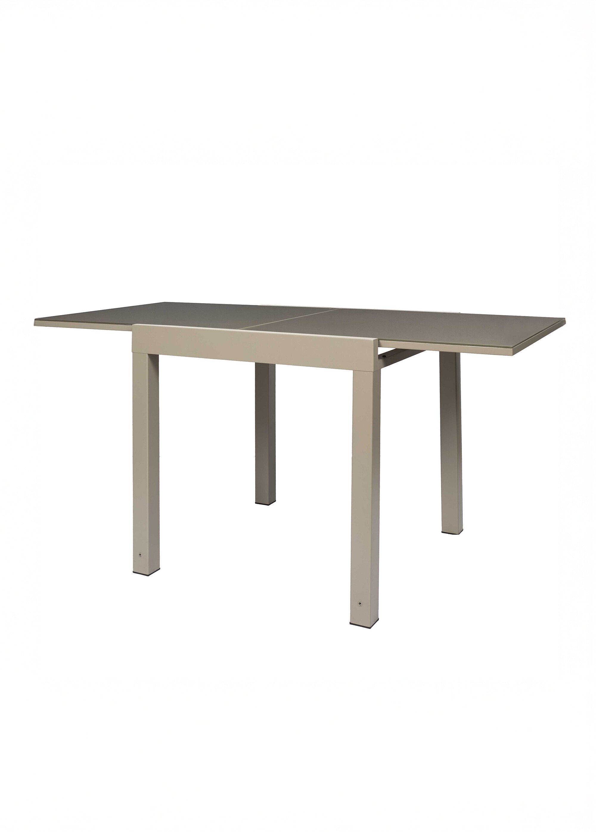 Table de jardin extensible verre, clair