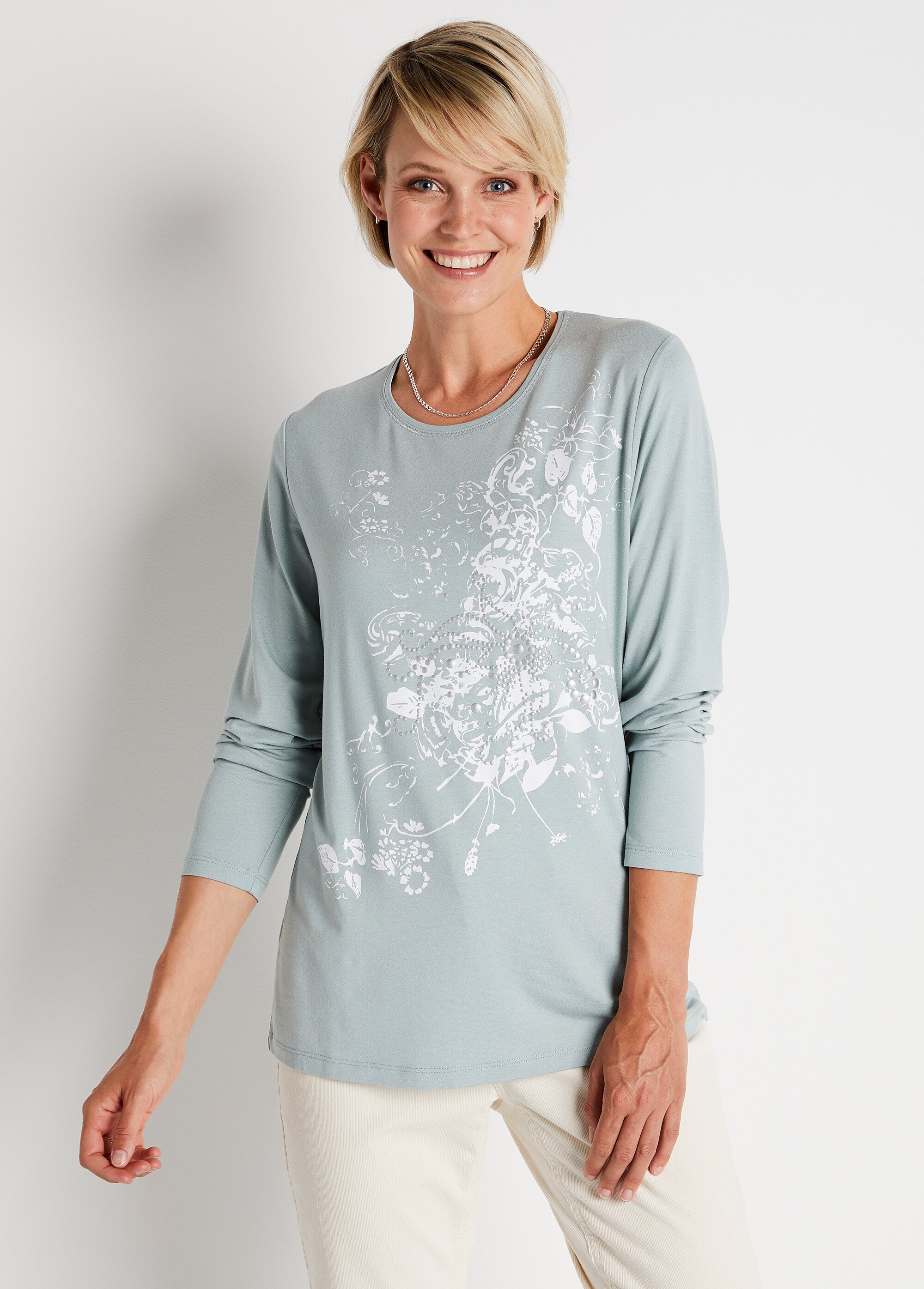 Tee-shirt manches longues maille fluide