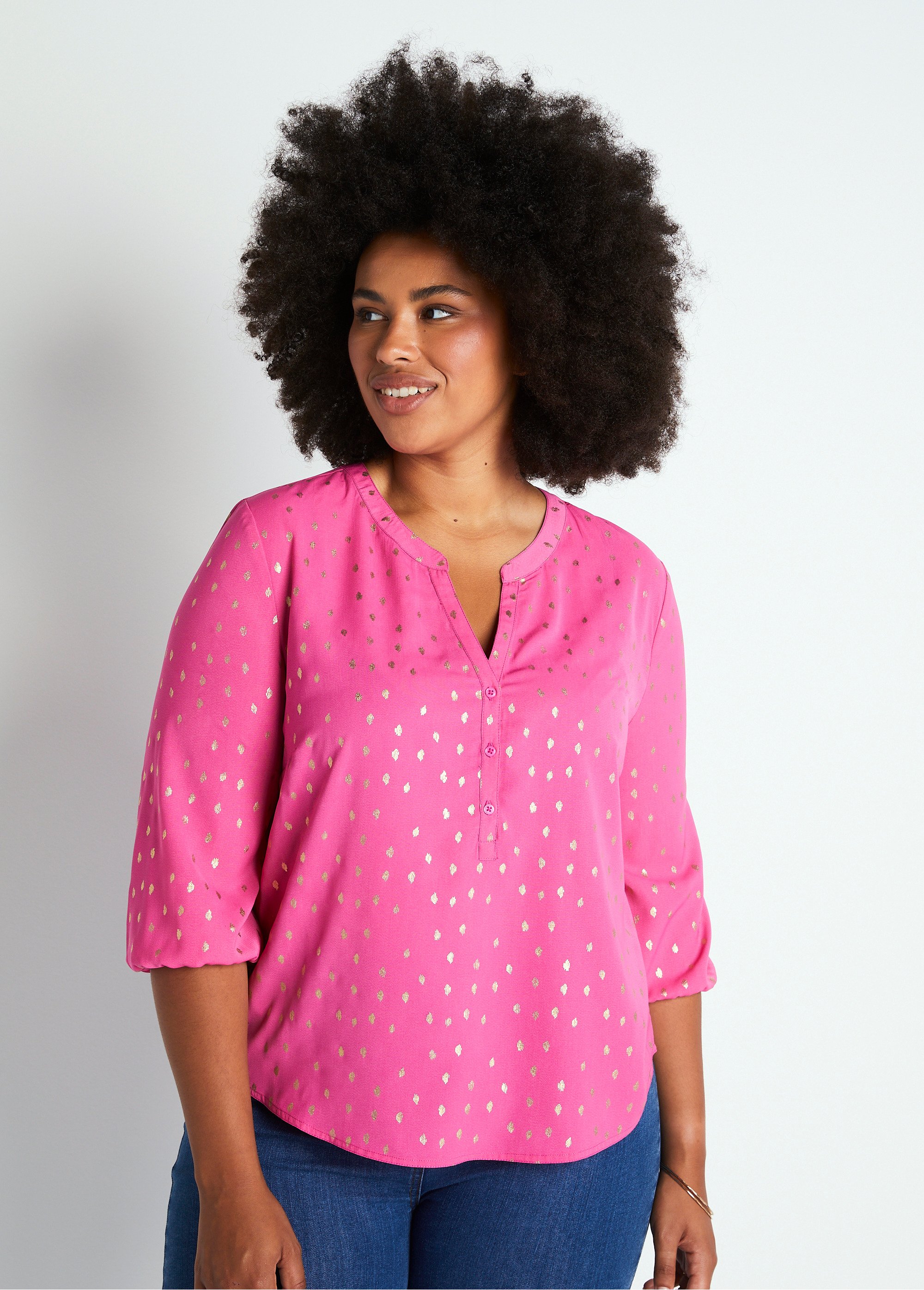 Tunique ample mi-longue manches 3/4