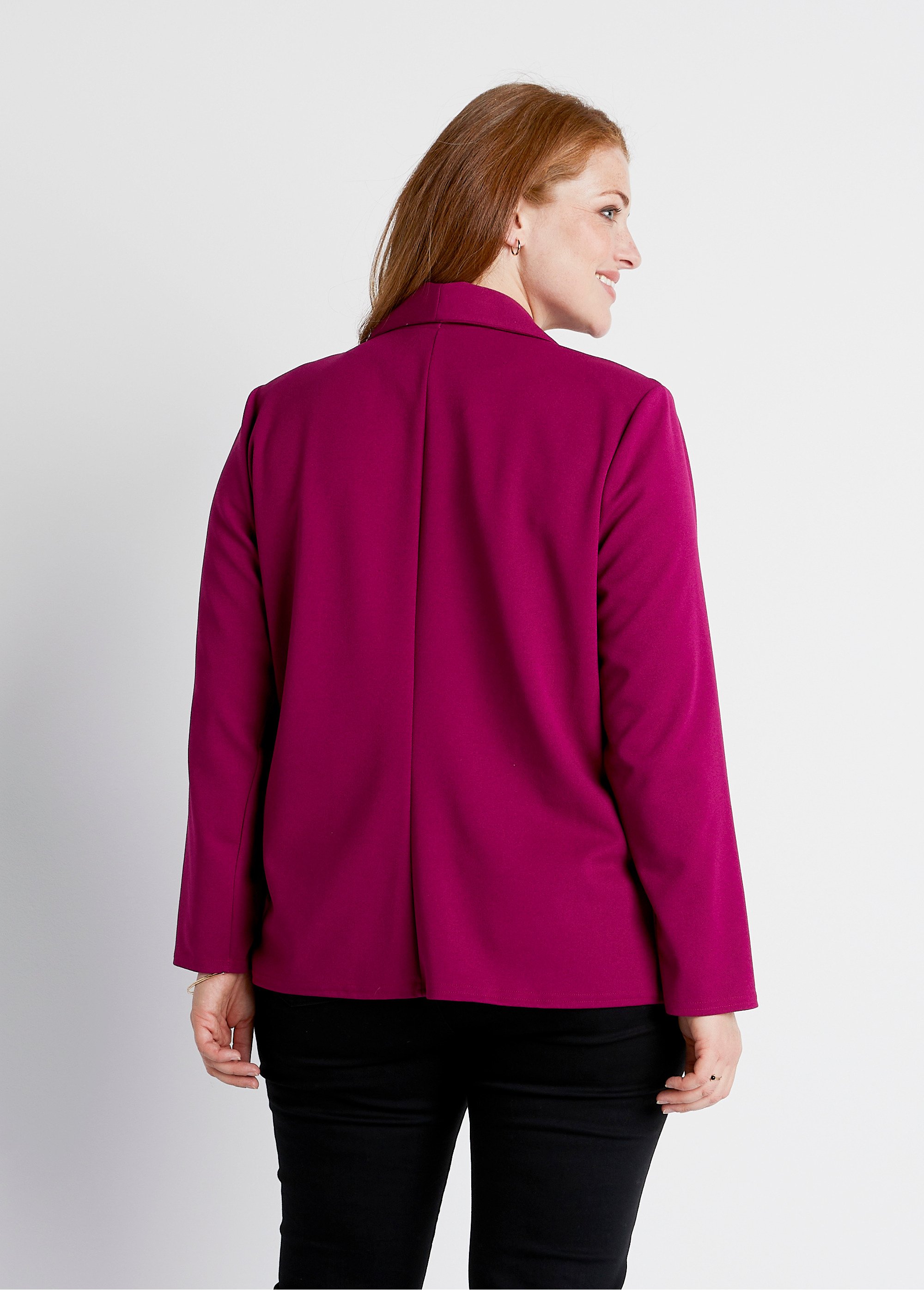 Veste col châle maille fluide