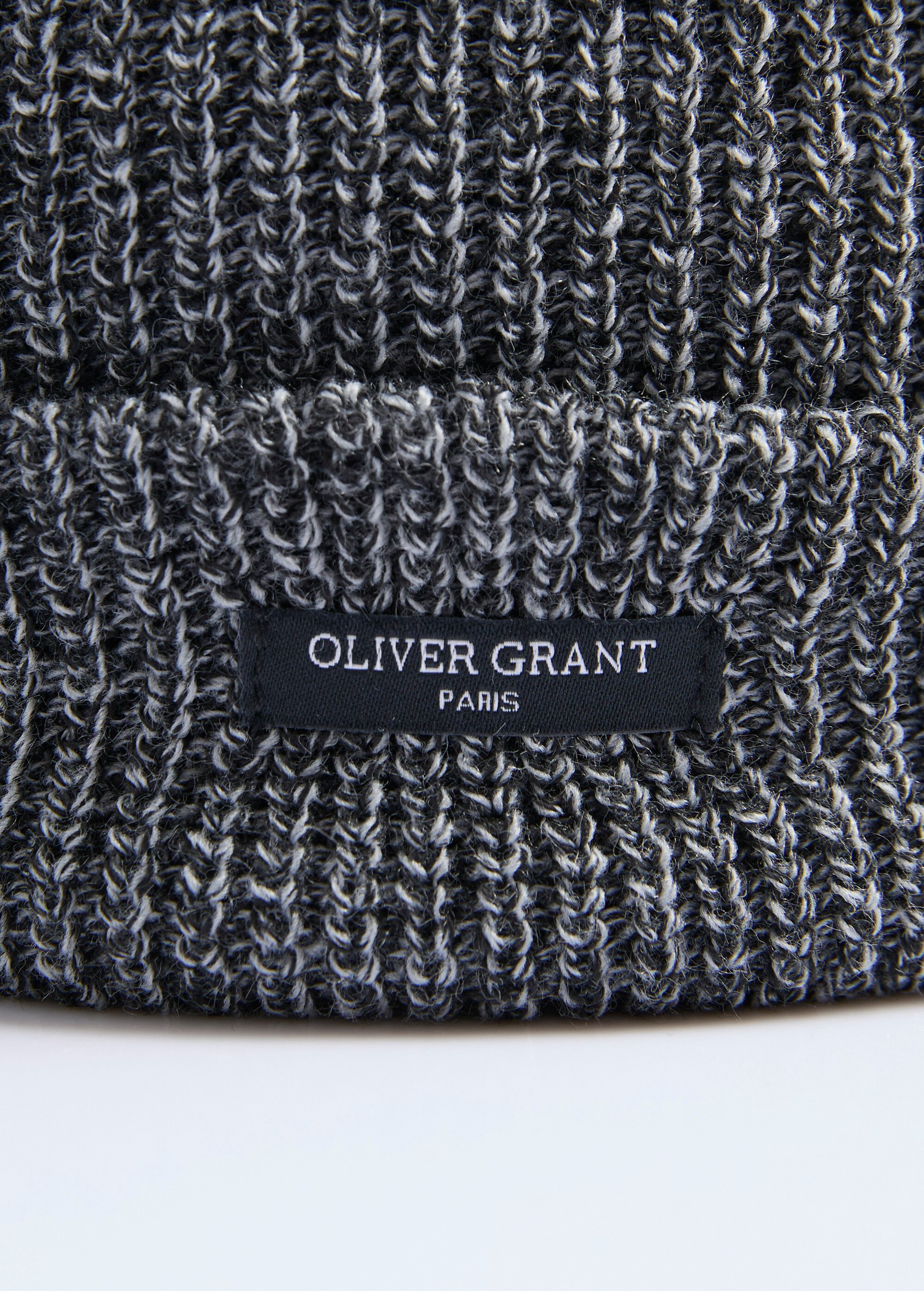 Bonnet en maille côtelée à revers