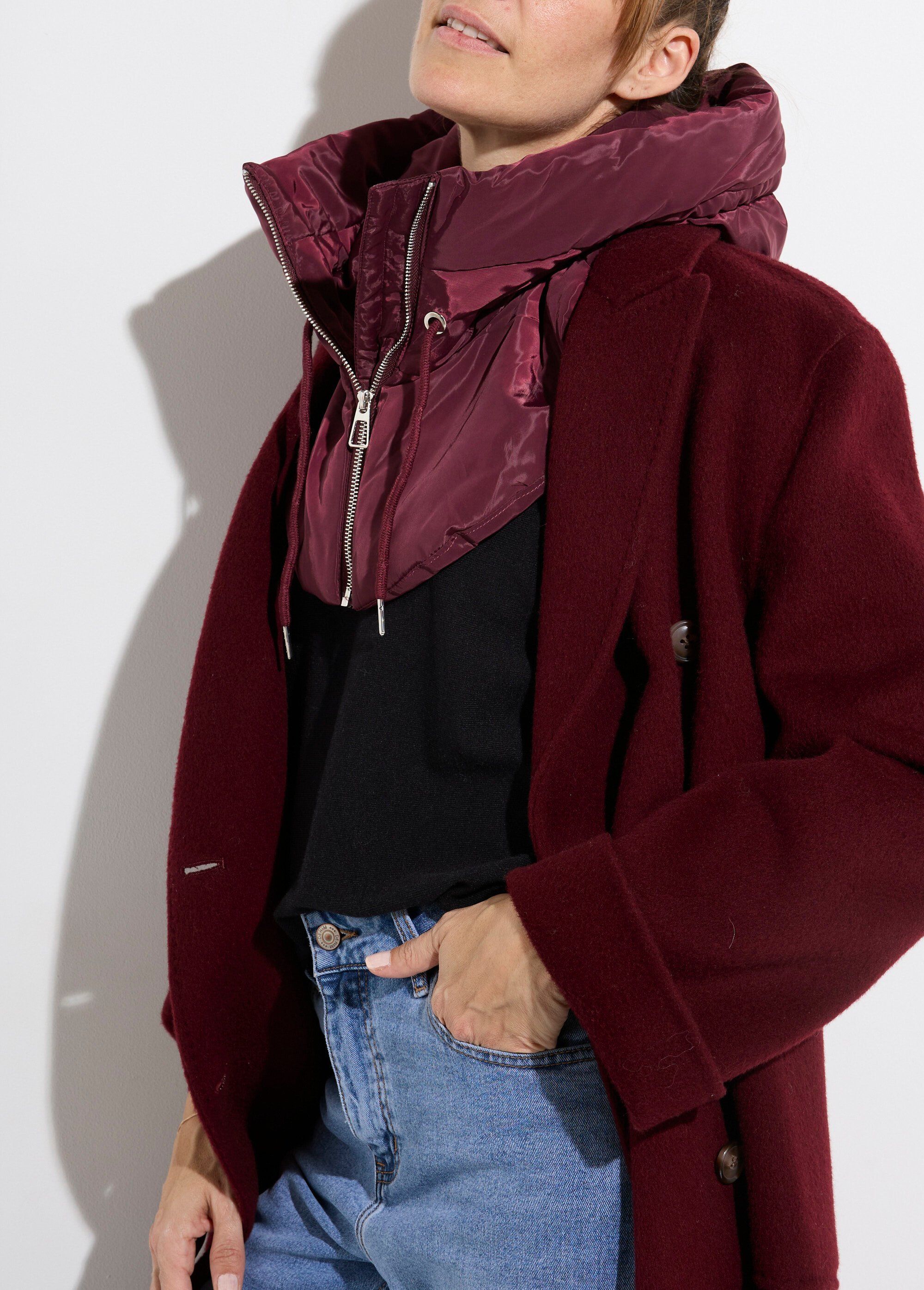 Capuche cagoule déperlante et zippée Femme Violet TD-FLCP2521 DE3