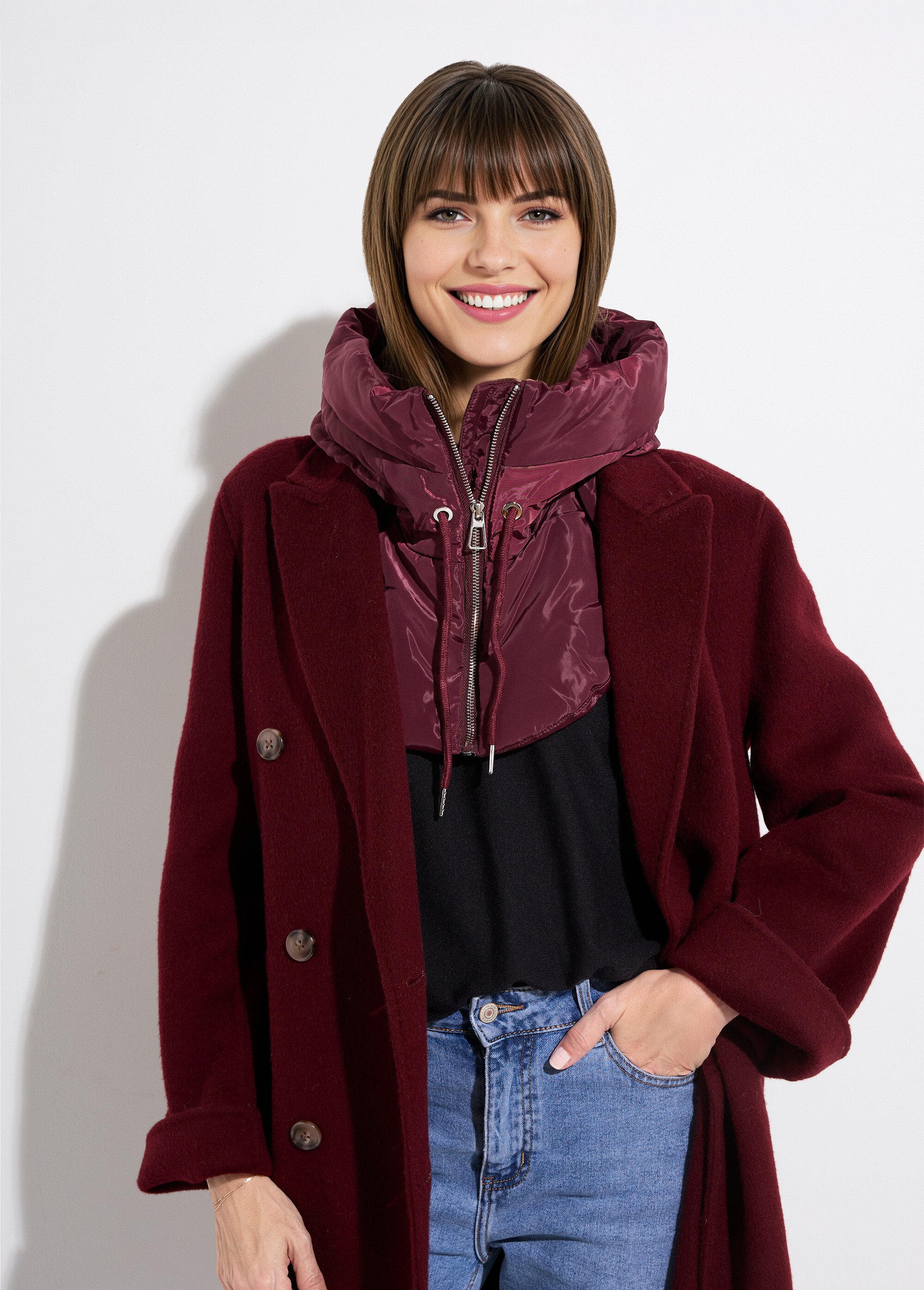 Capuche cagoule déperlante et zippée Femme Violet TD-FLCP2521 FA1