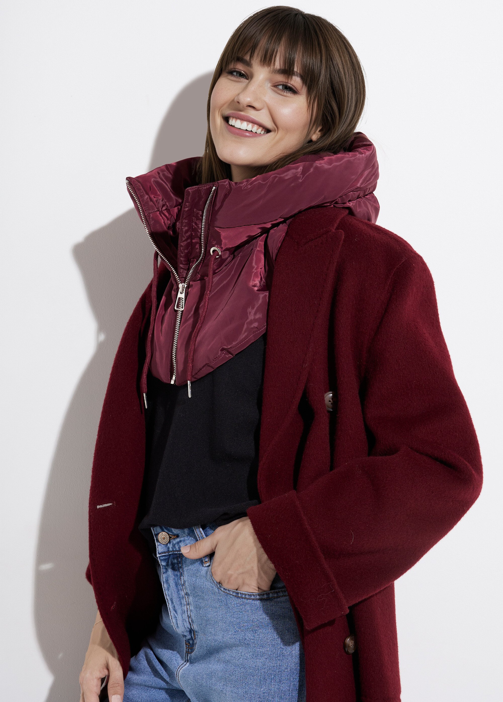 Capuche cagoule déperlante et zippée Femme Violet TD-FLCP2521 MV1