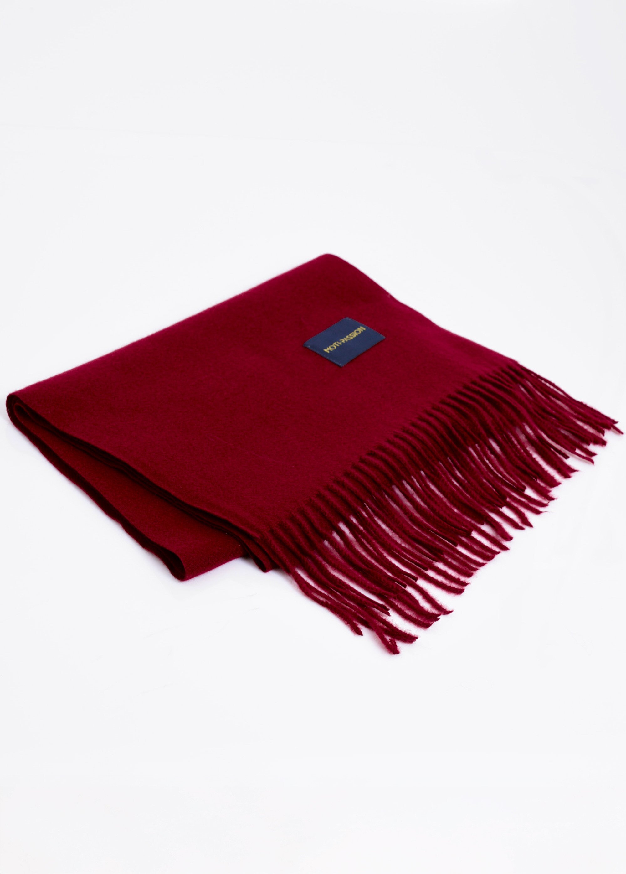 Echarpe classique à franges avec laine Homme Rouge NES180SWM2501 FA1