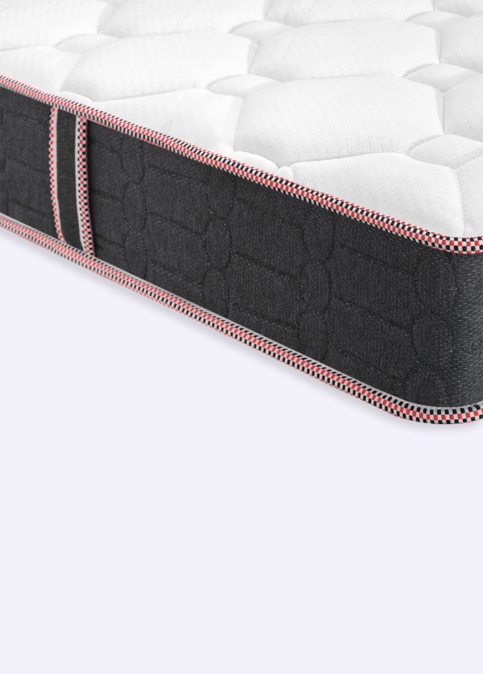 Ensemble Matelas ferme anti acariens + Sommier tapissier GRIS BUL-PACK-VITA21 DE4