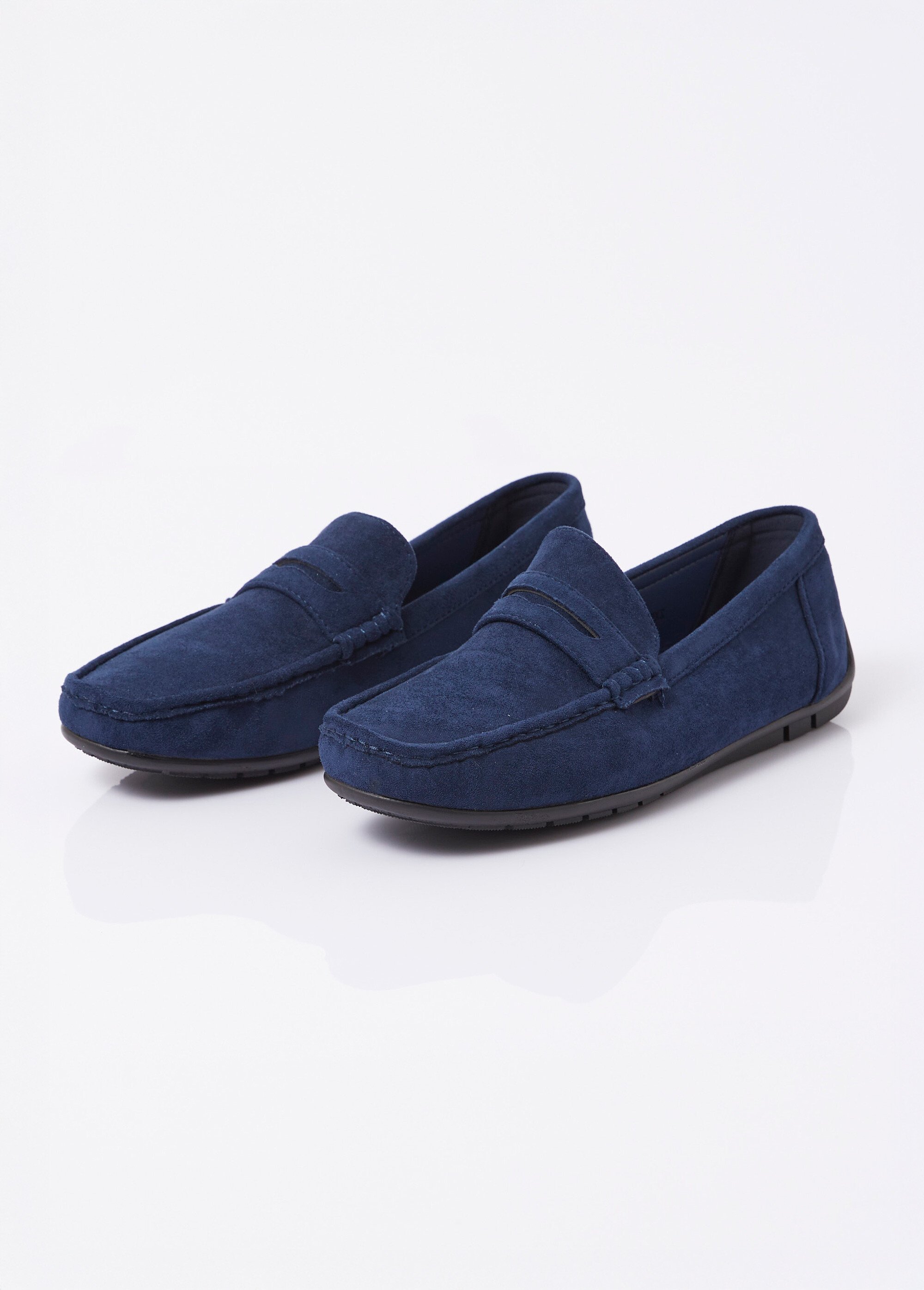 Mocassins suédine, semelle antidérapante Homme Bleu JANNZX549 DE1