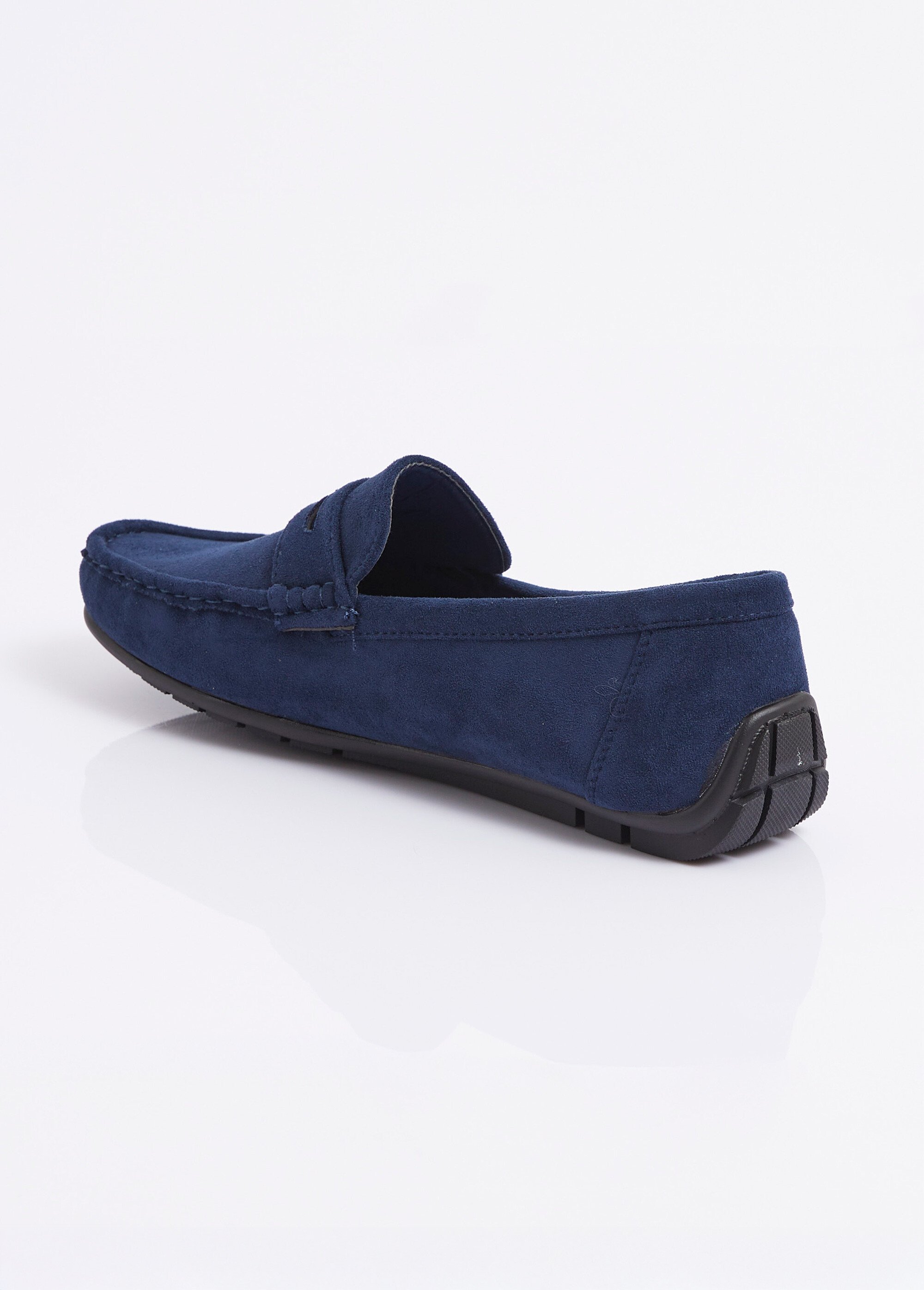 Mocassins suédine, semelle antidérapante Homme Bleu JANNZX549 DO1