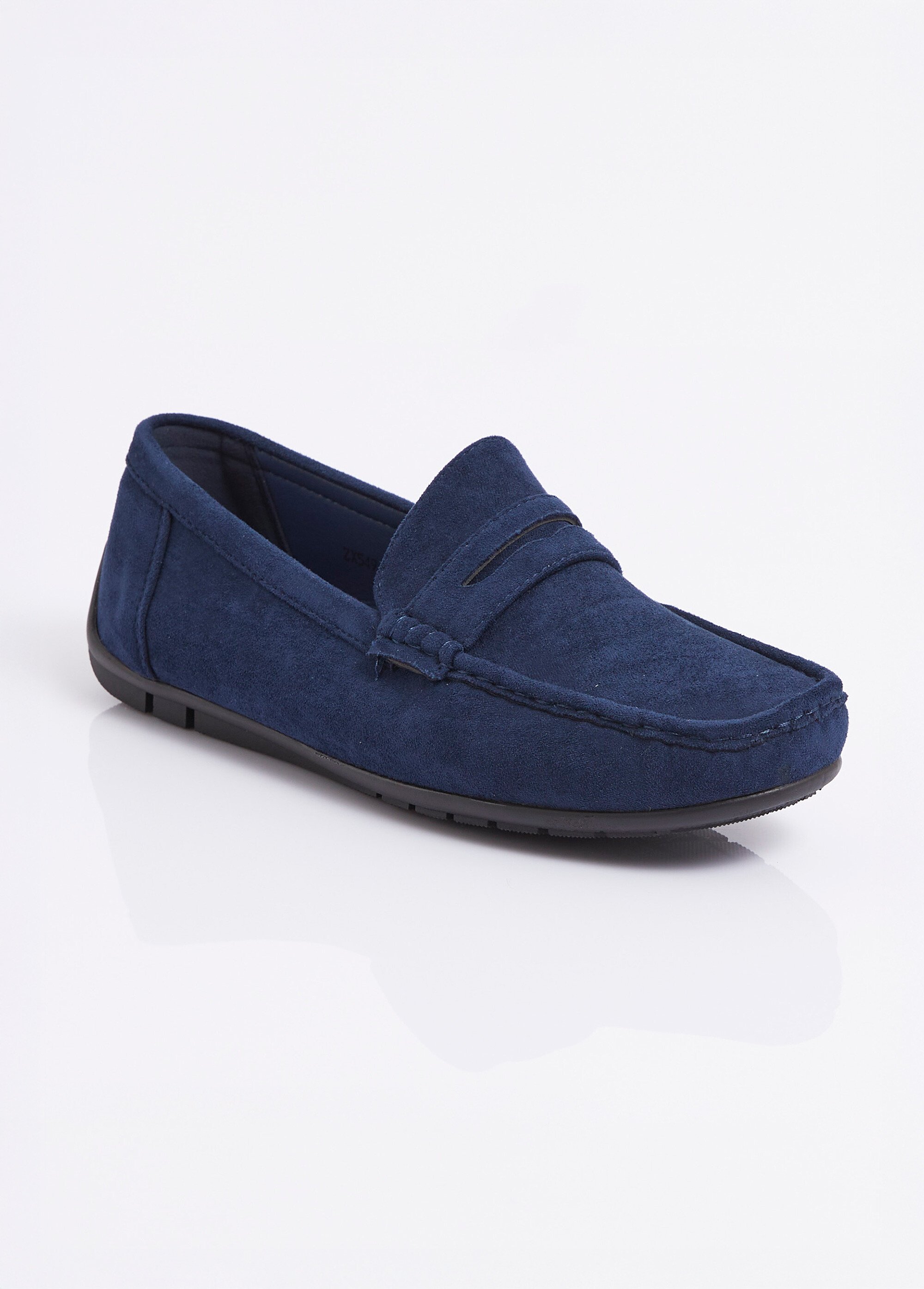 Mocassins suédine, semelle antidérapante Homme Bleu JANNZX549 FA1