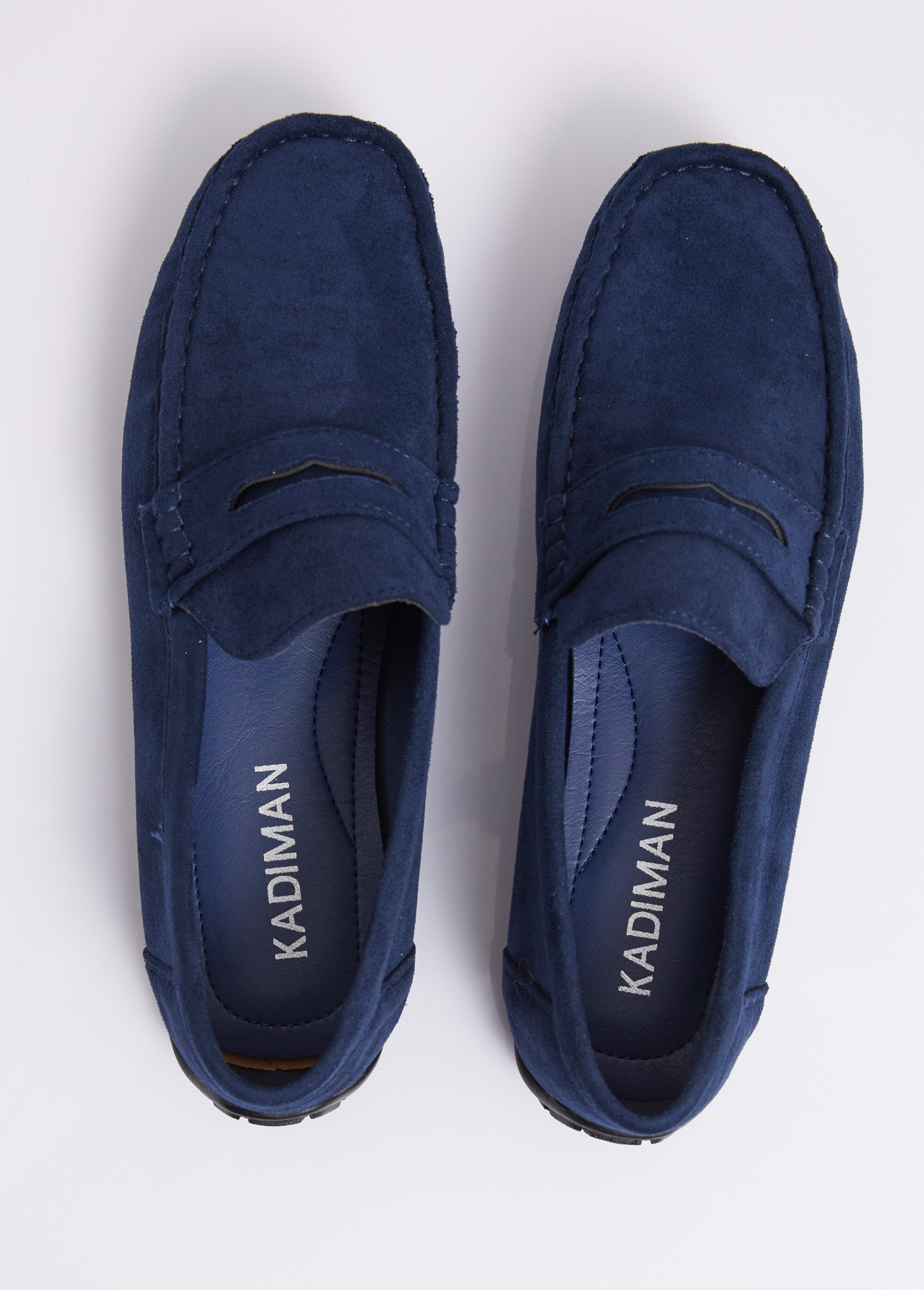 Mocassins suédine, semelle antidérapante Homme Bleu JANNZX549 OV1