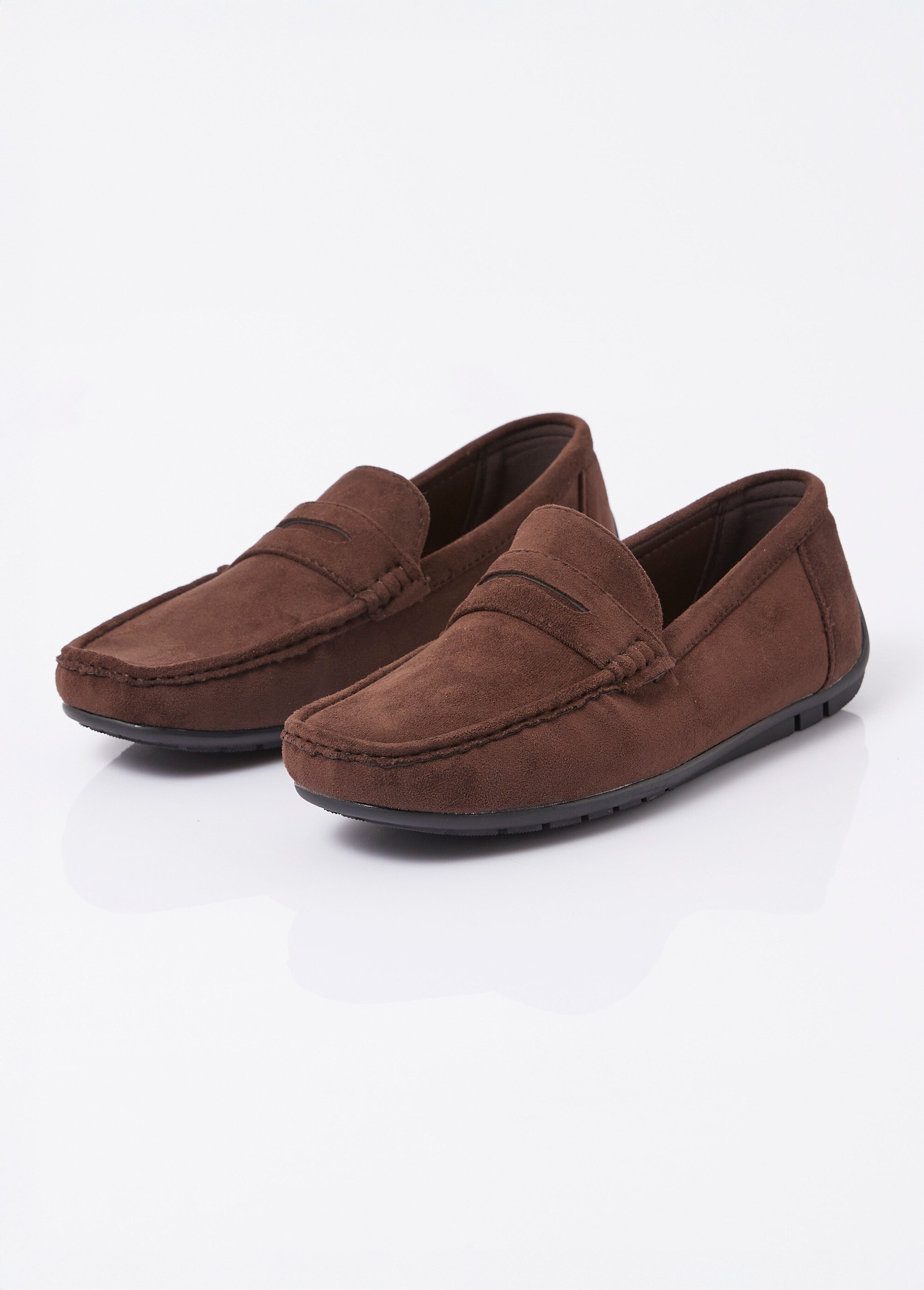 Mocassins suédine, semelle antidérapante Homme Marron JANNZX549 DE1