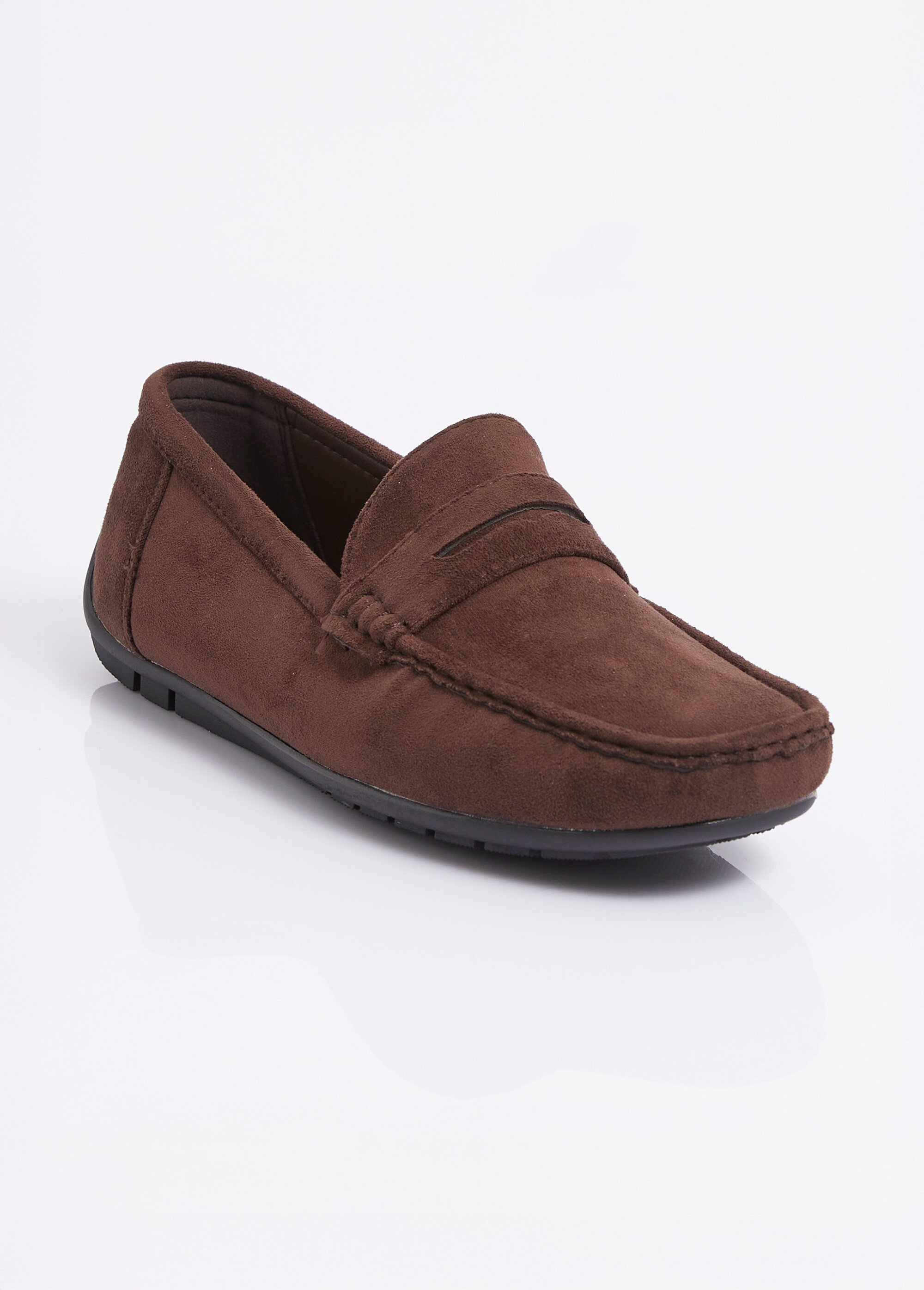 Mocassins suédine, semelle antidérapante Homme Marron JANNZX549 FA1