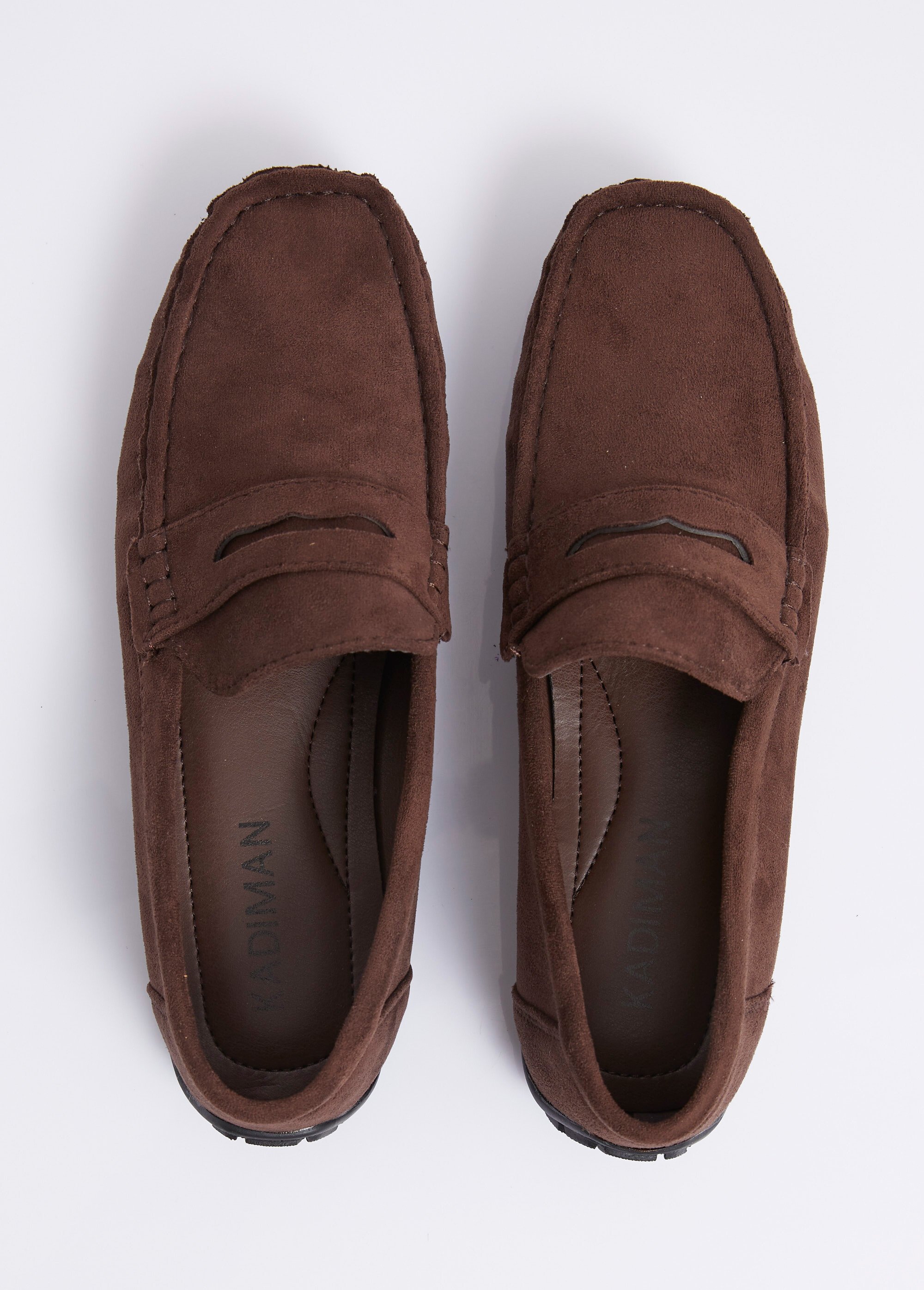 Mocassins suédine, semelle antidérapante Homme Marron JANNZX549 OV1