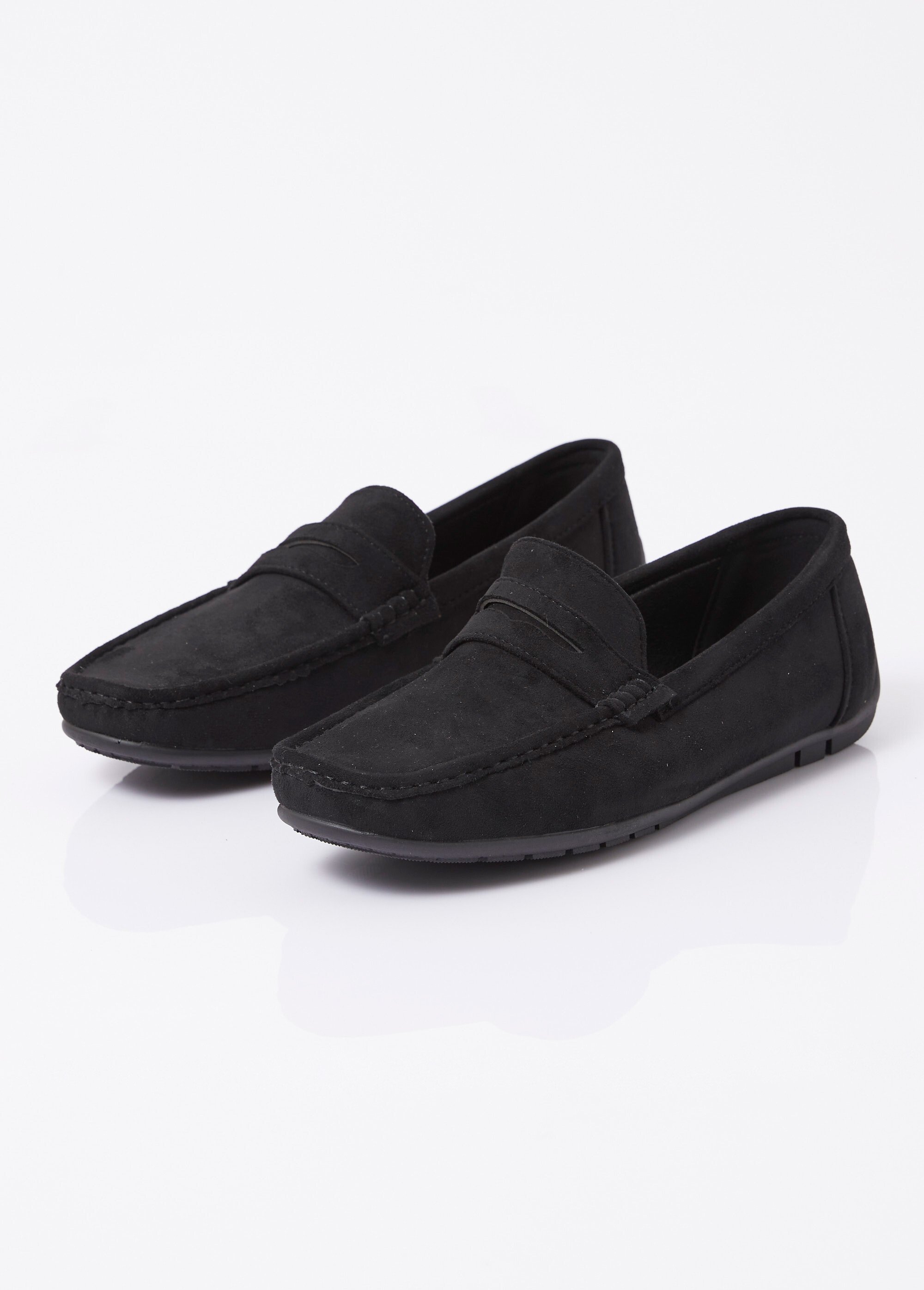Mocassins suédine, semelle antidérapante Homme Noir JANNZX549 DE1