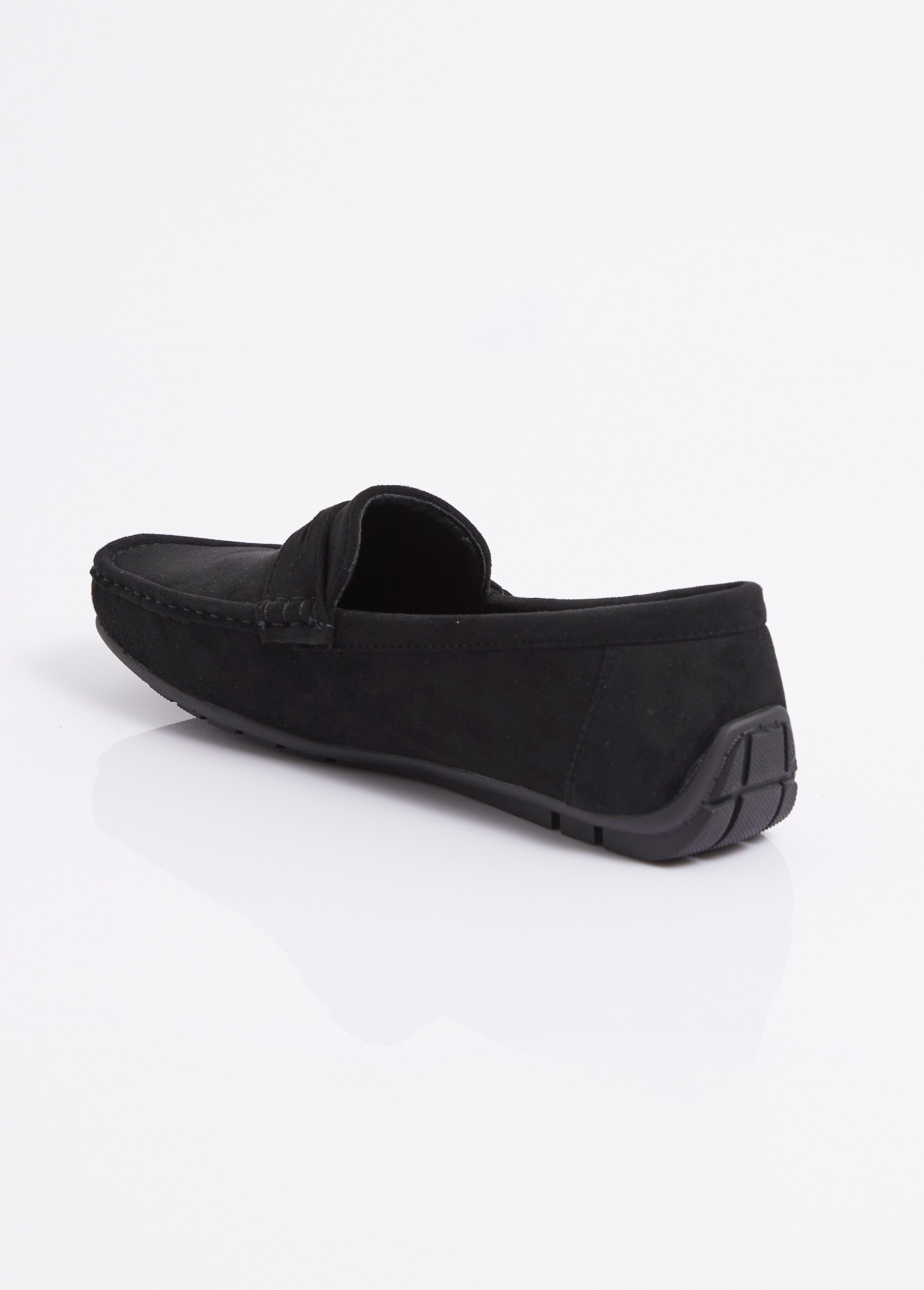 Mocassins suédine, semelle antidérapante Homme Noir JANNZX549 DO1