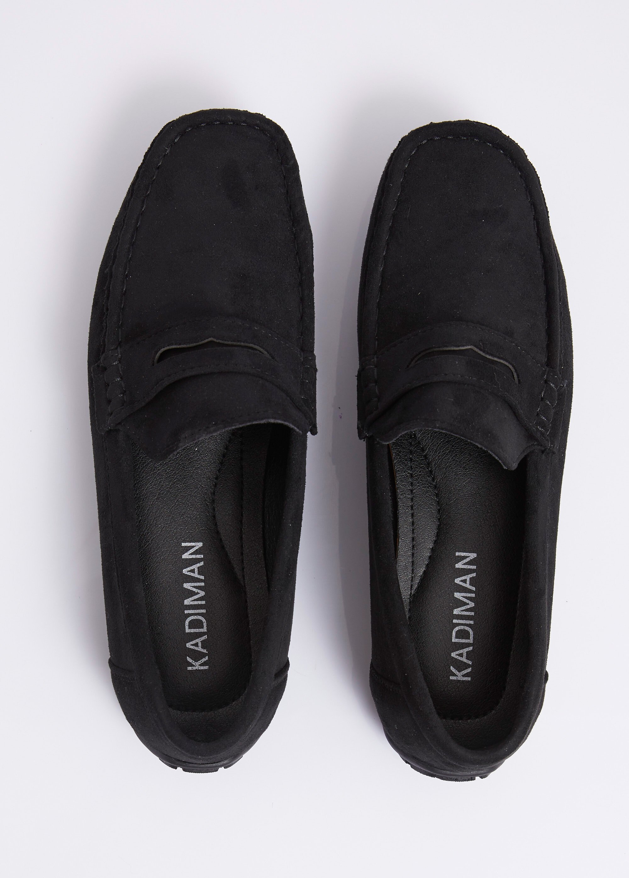 Mocassins suédine, semelle antidérapante Homme Noir JANNZX549 OV1