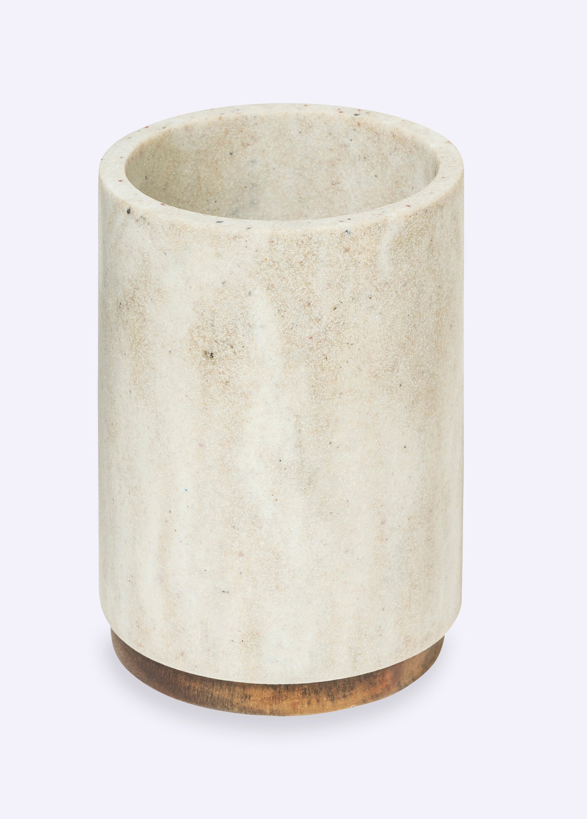 Pot à brosse à dents effet pierre Beige JJA-200158A FA1