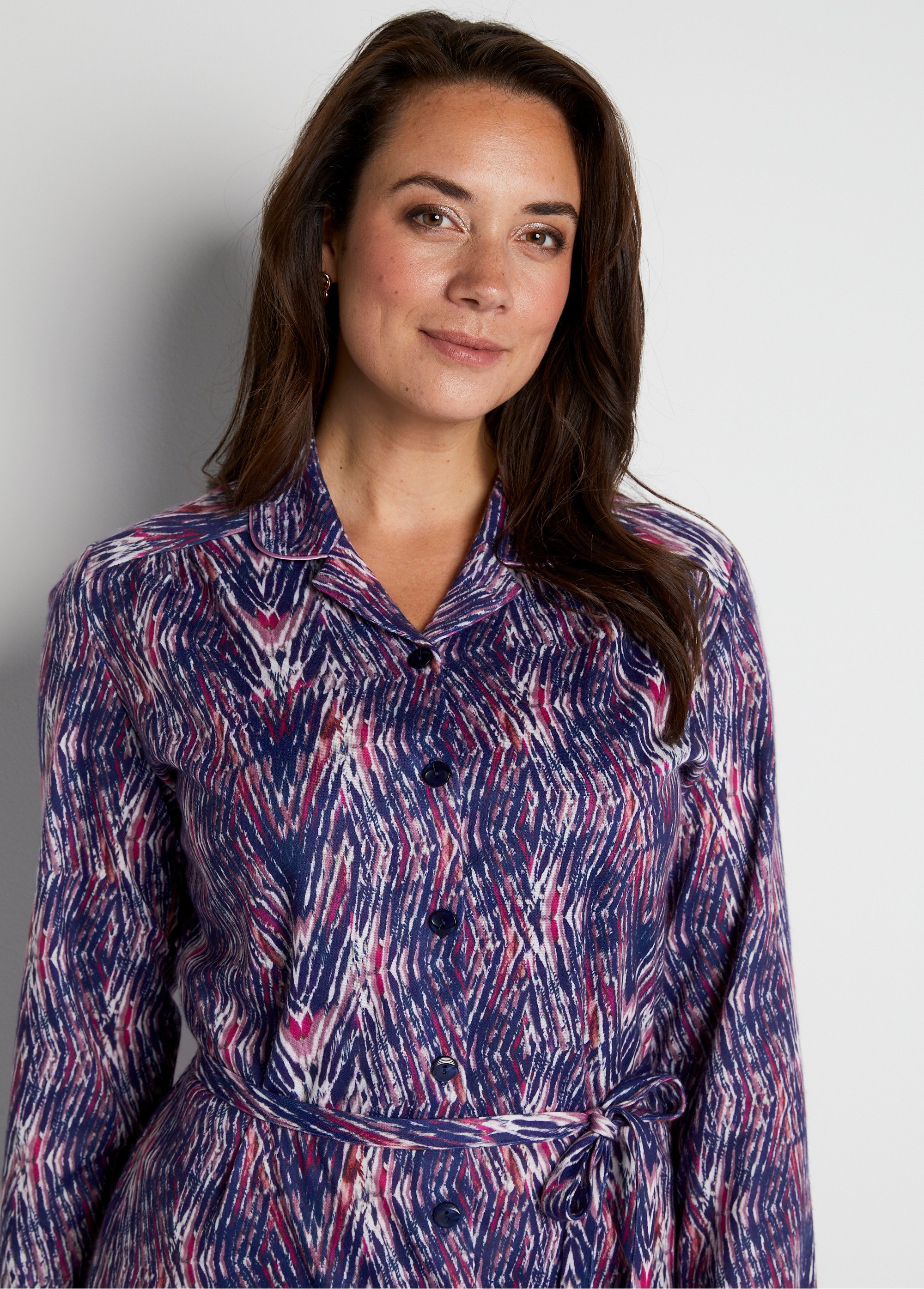 Robe mi-longue évasée imprimée