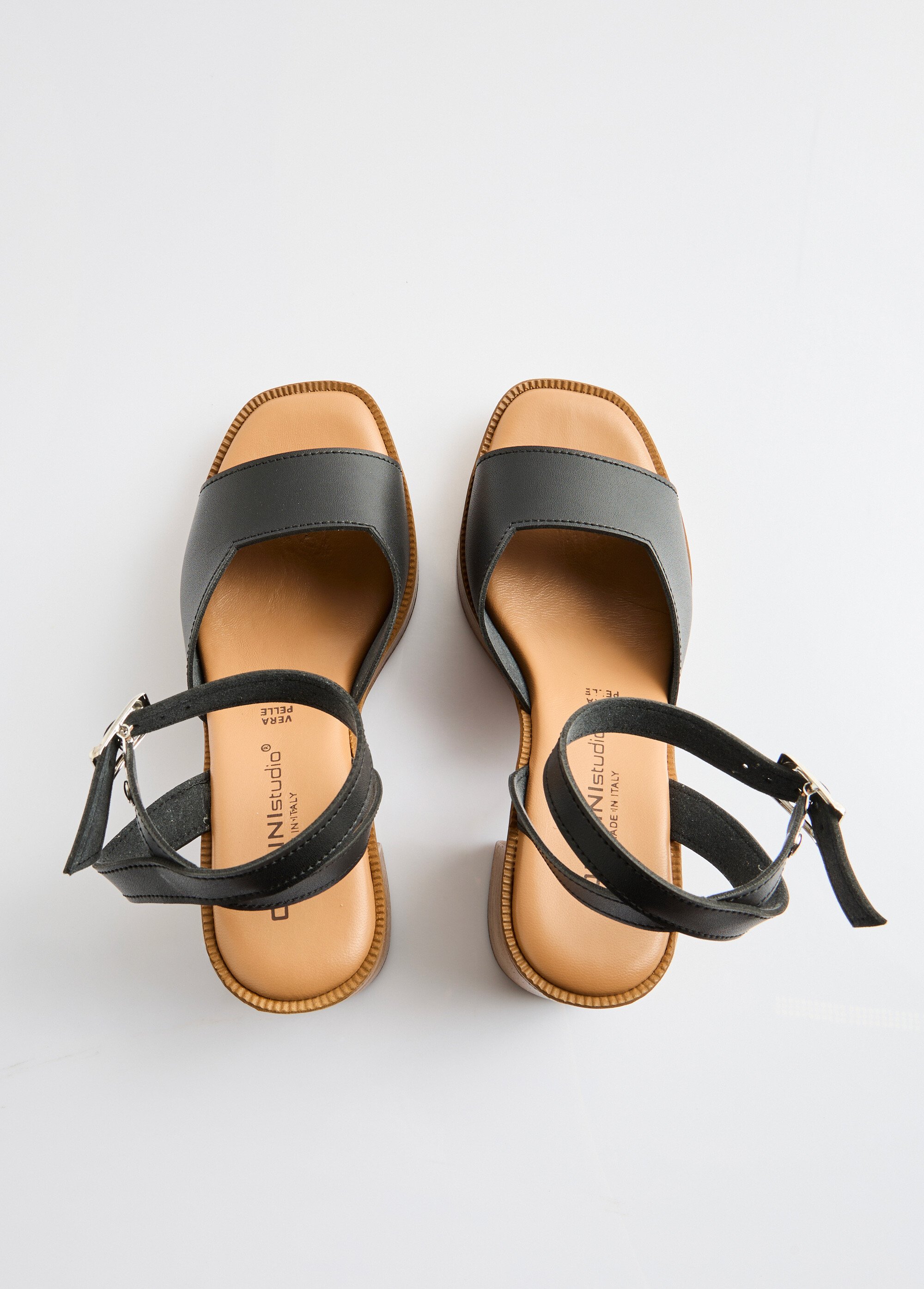 Sandales plateforme talon effet bois Femme Noir ORIOLE OV1