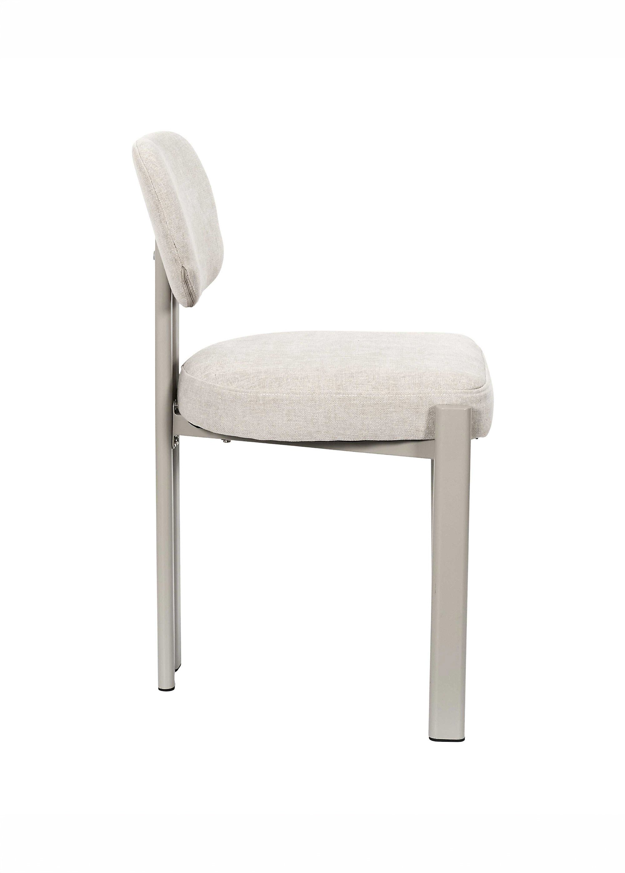Set de 2 Chaises design chenille EMILIA BEIGE CMP-HD7808 DR1
